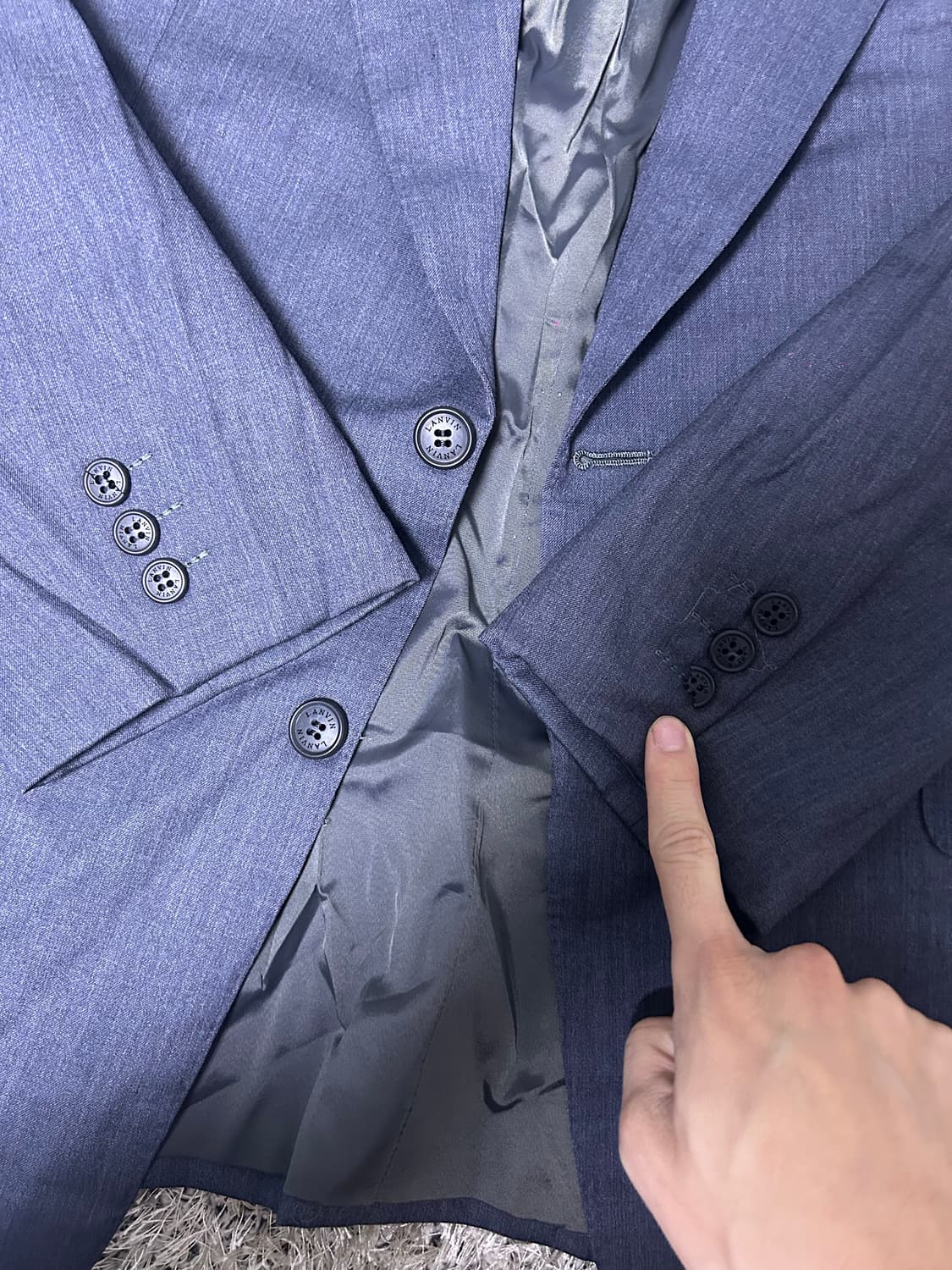 일제 랑방 울 블레이저 사이즈 105~110 상품이미지4