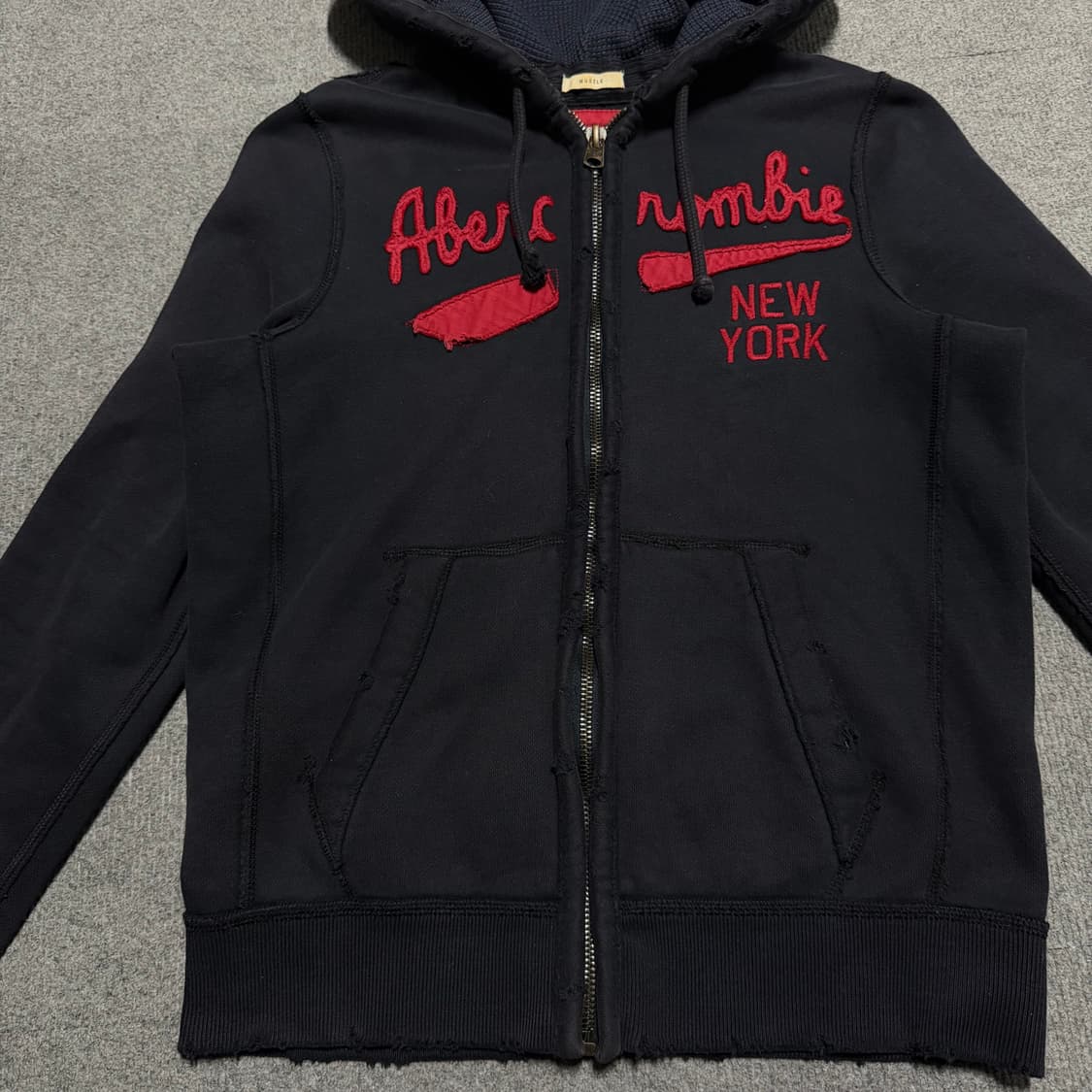 아베크롬비 네이비 후드집업 m 상품이미지2