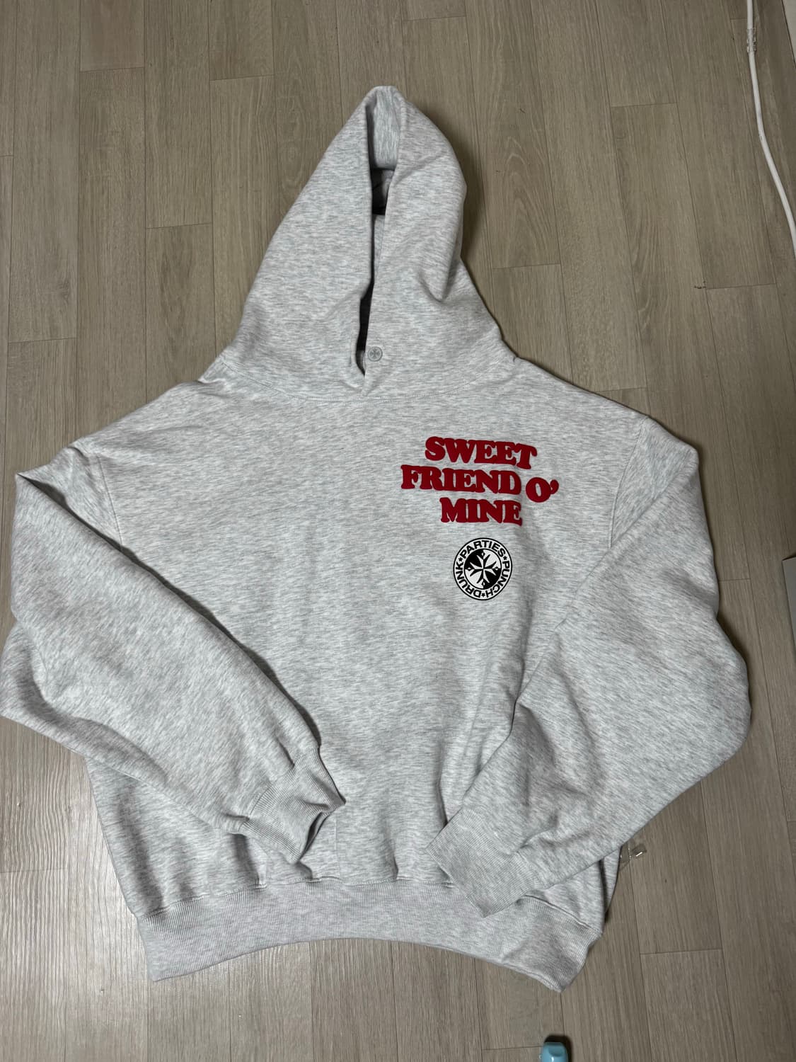 [1] 펀치드렁크파티즈 후드티 라이트그레이 상품이미지1