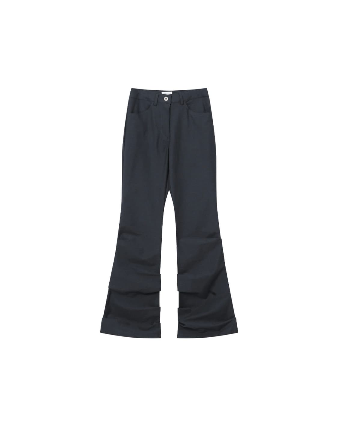 Cotton shirring bootscut pants CHARCOAL 상품이미지2