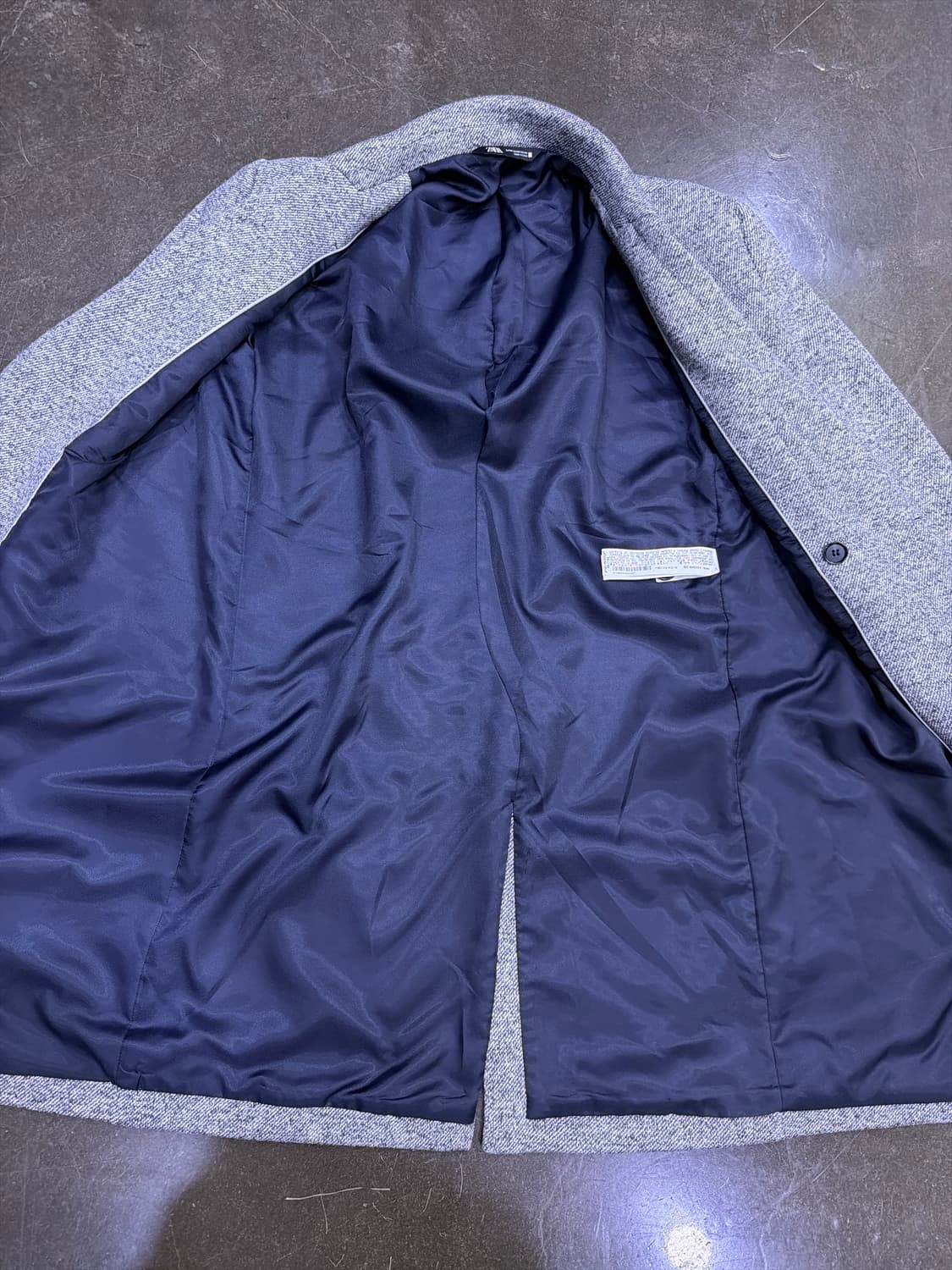 자라 더블 브레스트 하프 코트 그레이 M 상품이미지6