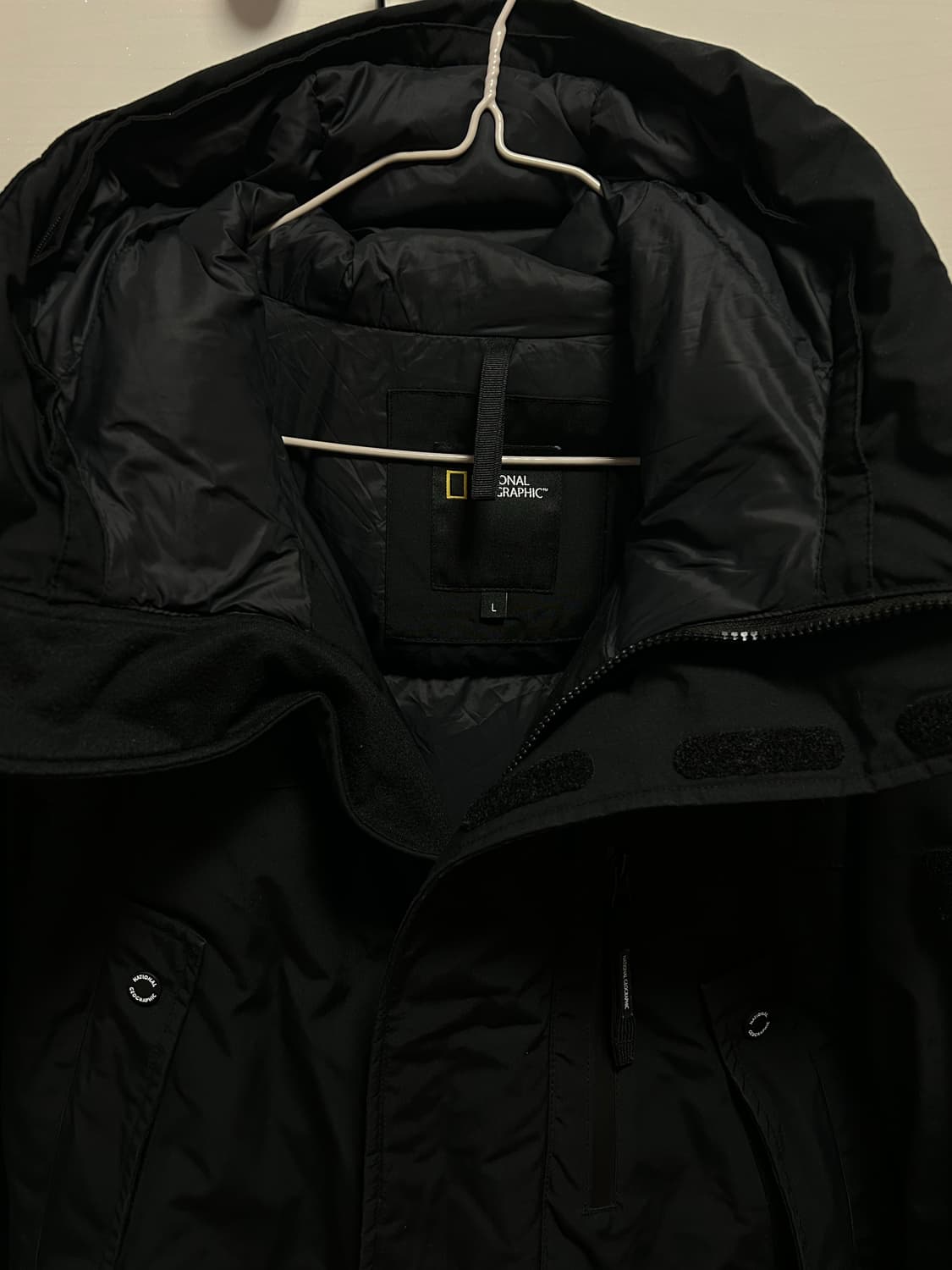 내셔널지오그래픽 블랙 패딩 L 상품이미지4