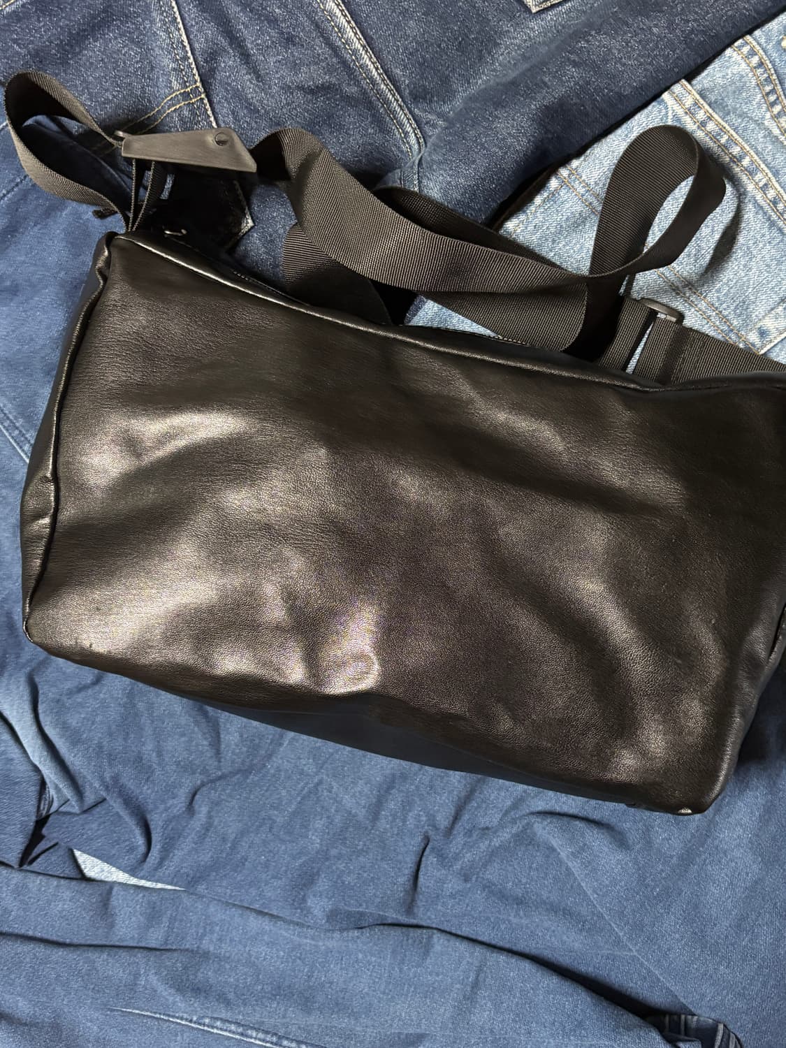 basic black leather bag 상품이미지6
