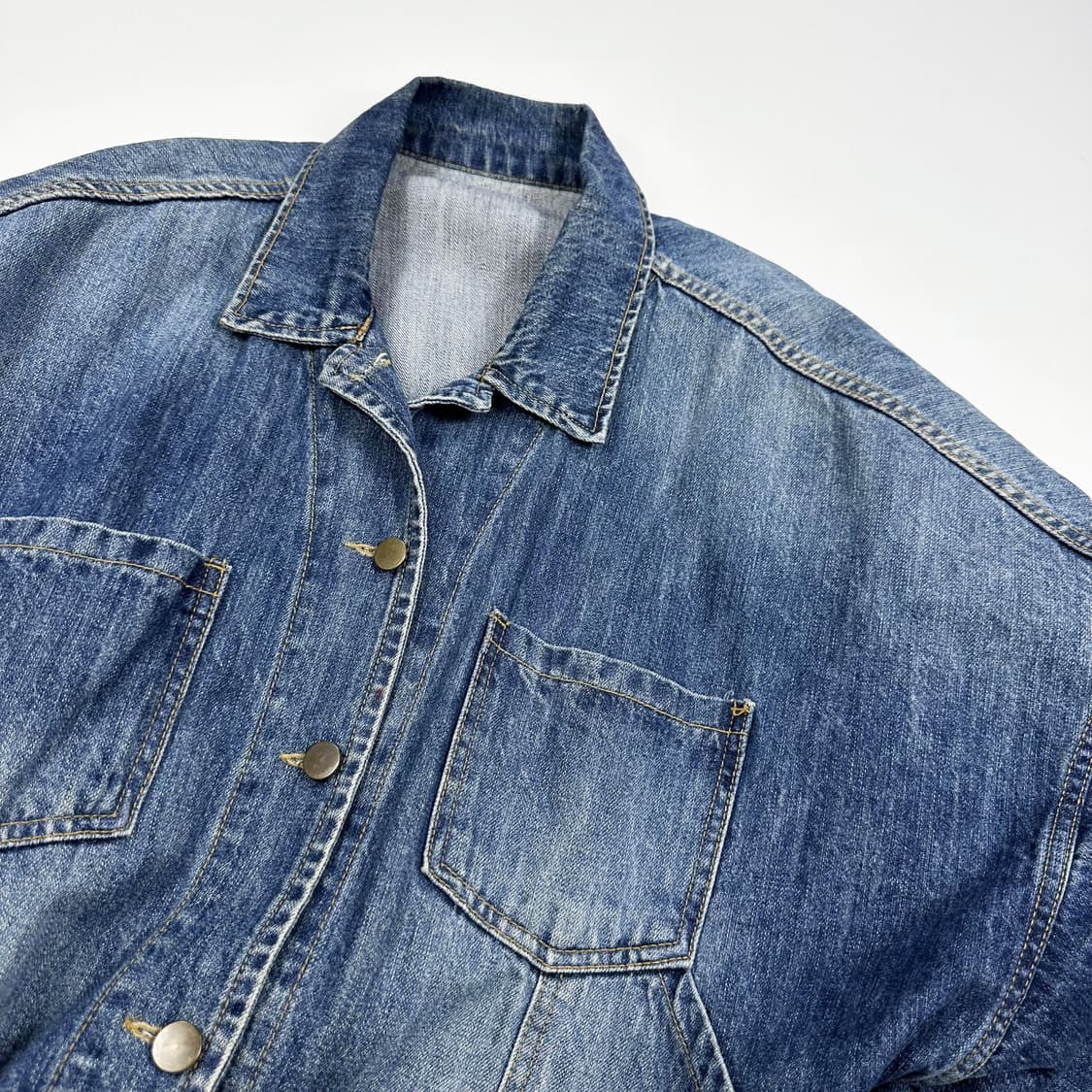 VTG 빈티지 루즈핏 데님 트러커자켓 XL 상품이미지4