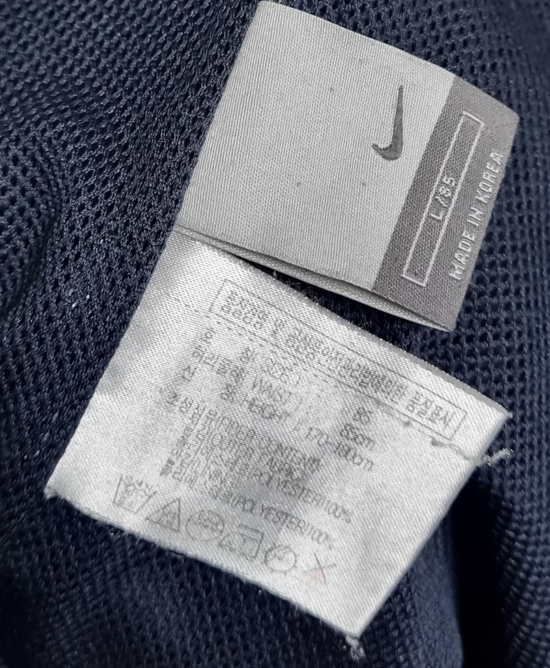 L (100) 나이키 빈티지 올드스쿨 네이비 트레이닝 우븐팬츠 상품이미지3