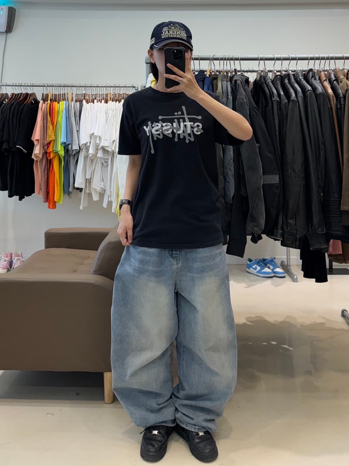 스투시 블랜디드 폰트 로고 티셔츠 상품이미지7