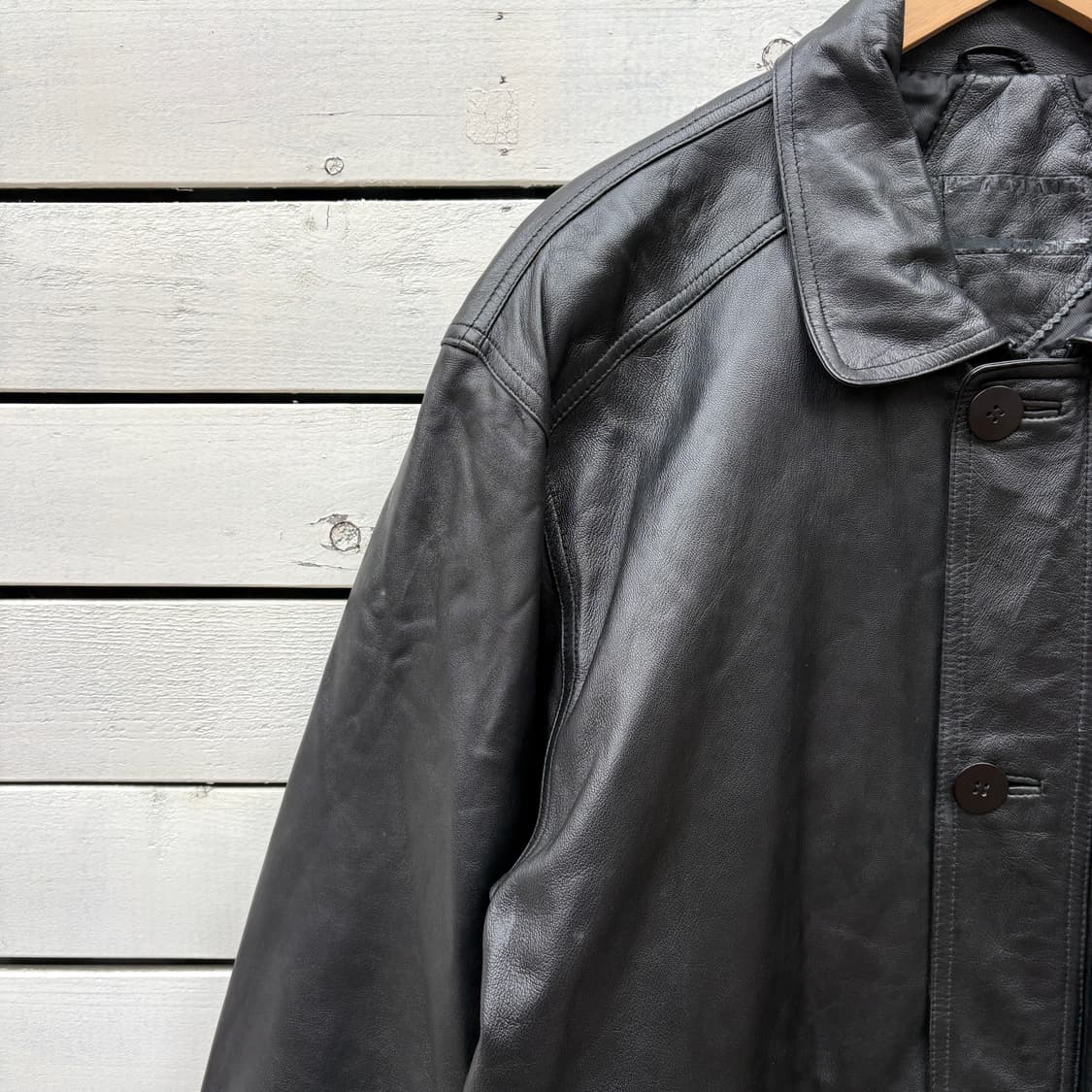 Vintage 빈티지 레더 가죽 카코트 자켓 상품이미지2