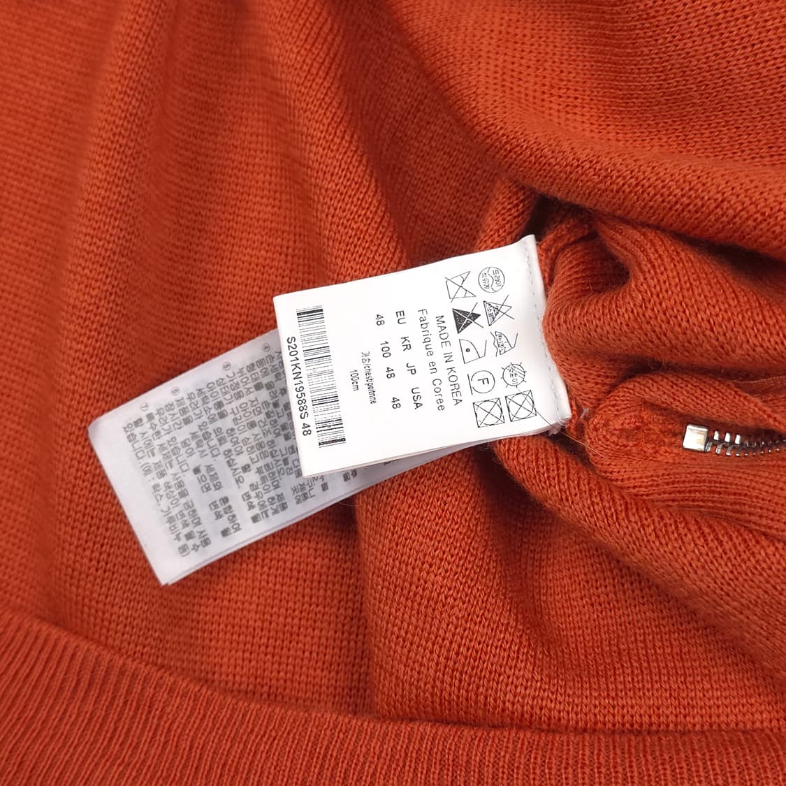 솔리드옴므 울 니트 오렌지 (L, 48) 상품이미지6