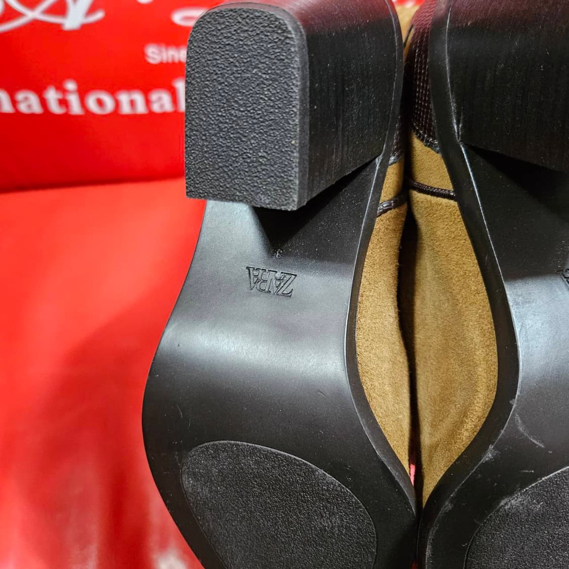 (새상품) 자라(ZARA) 웨스턴 가죽 스웨이드 미들 부츠 상품이미지9