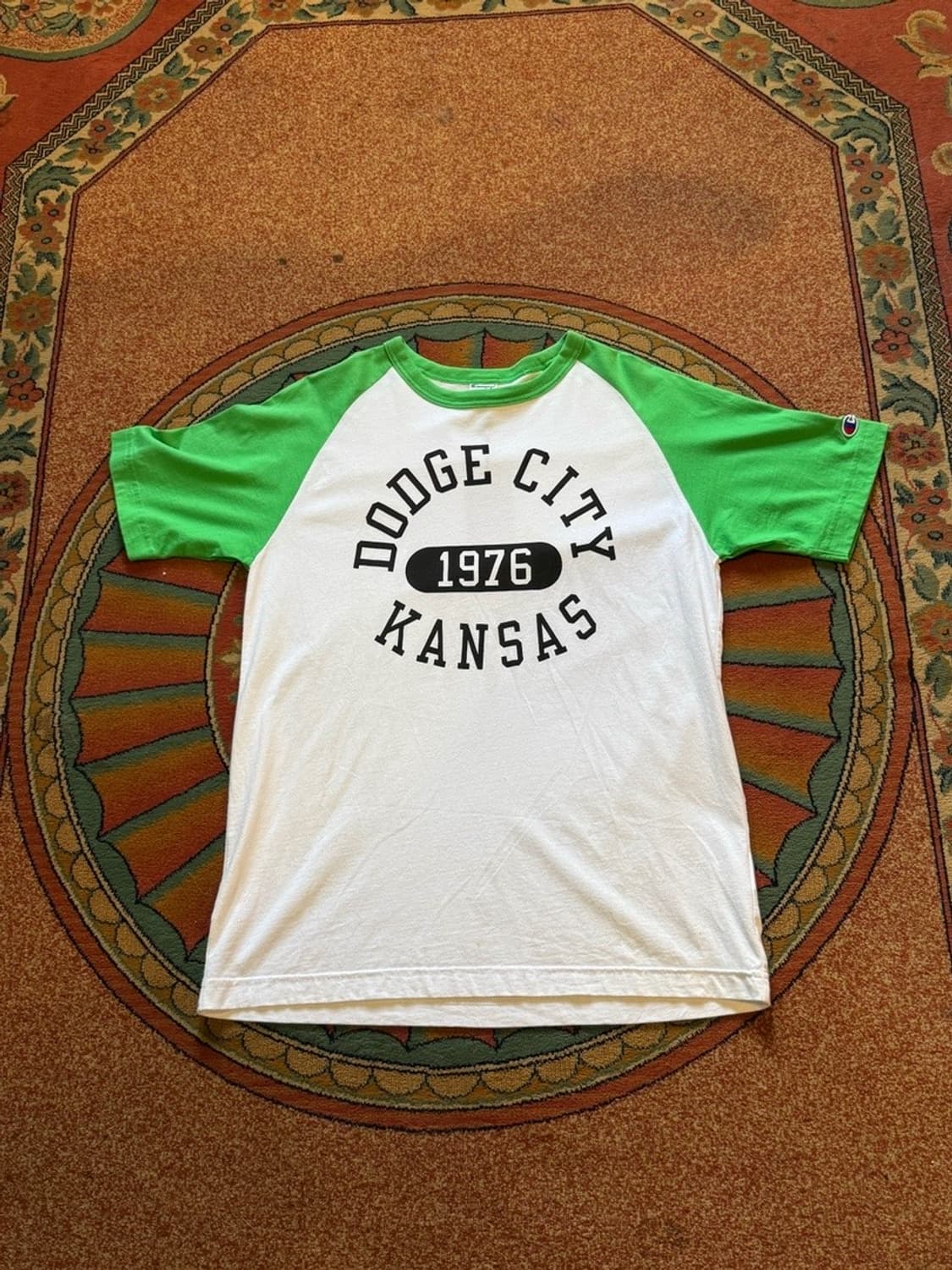 Champion 챔피온 Dodge City Kansas 프린팅 레글런 숏 상품이미지2