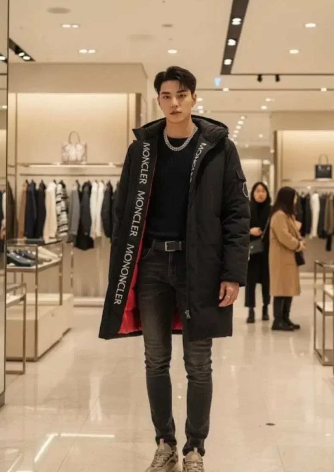 [몽클레어] 양가죽 롱다운 패딩 (56) 상품이미지1