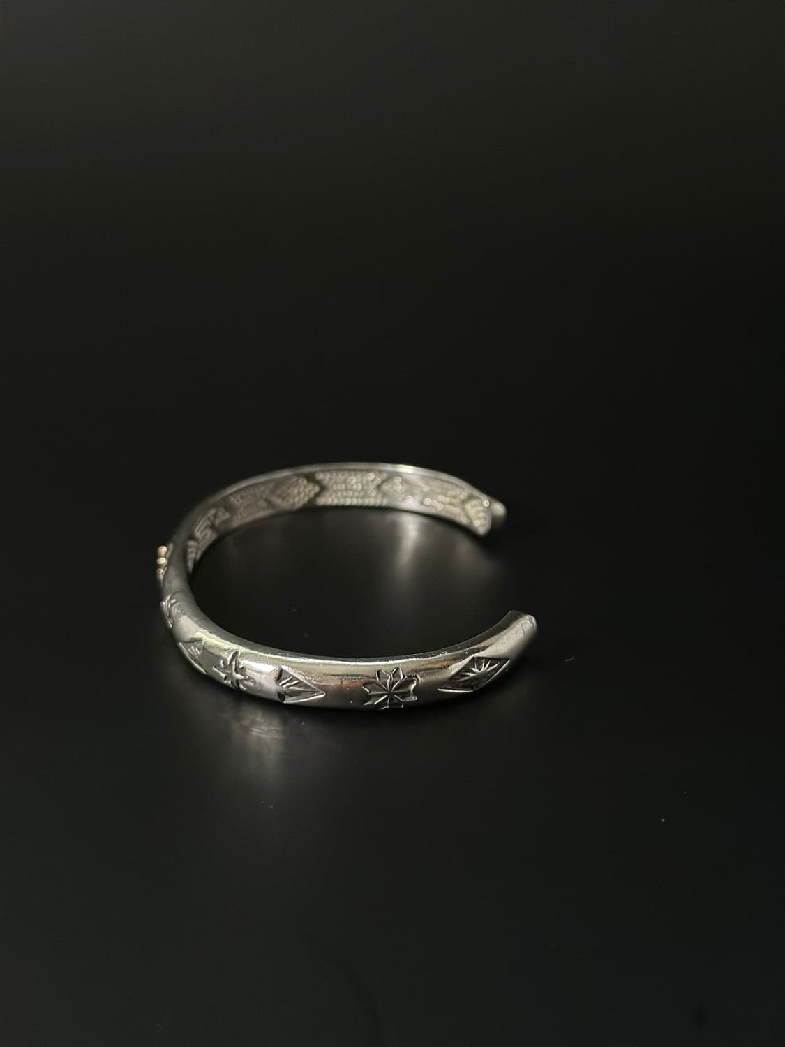 Harley Davidson 모티프 핸드메이드 실버 커프 상품이미지3