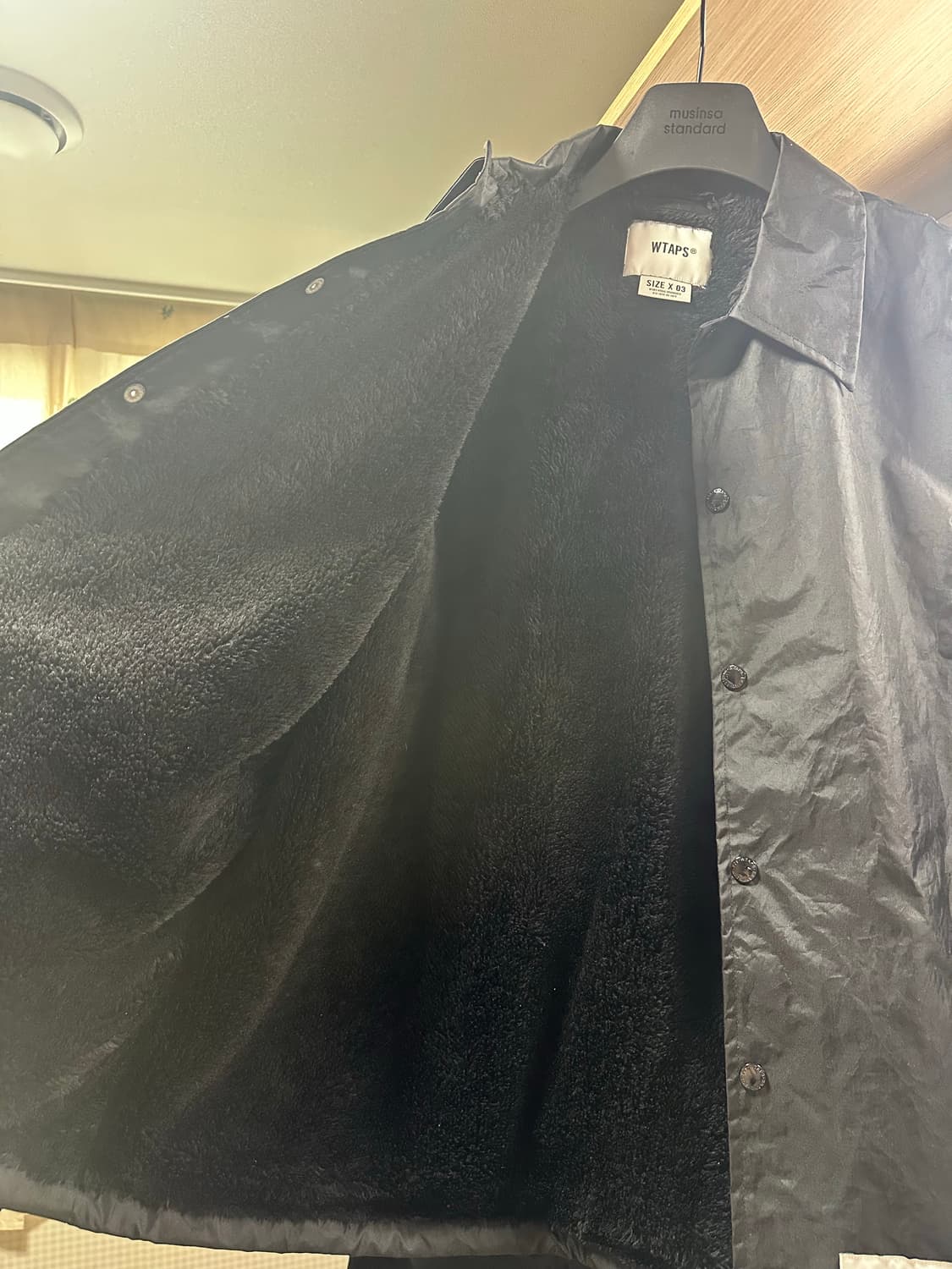 최종가격 더블탭스 보아 옥스포드 코치자켓 블랙 3사이즈 상품이미지8