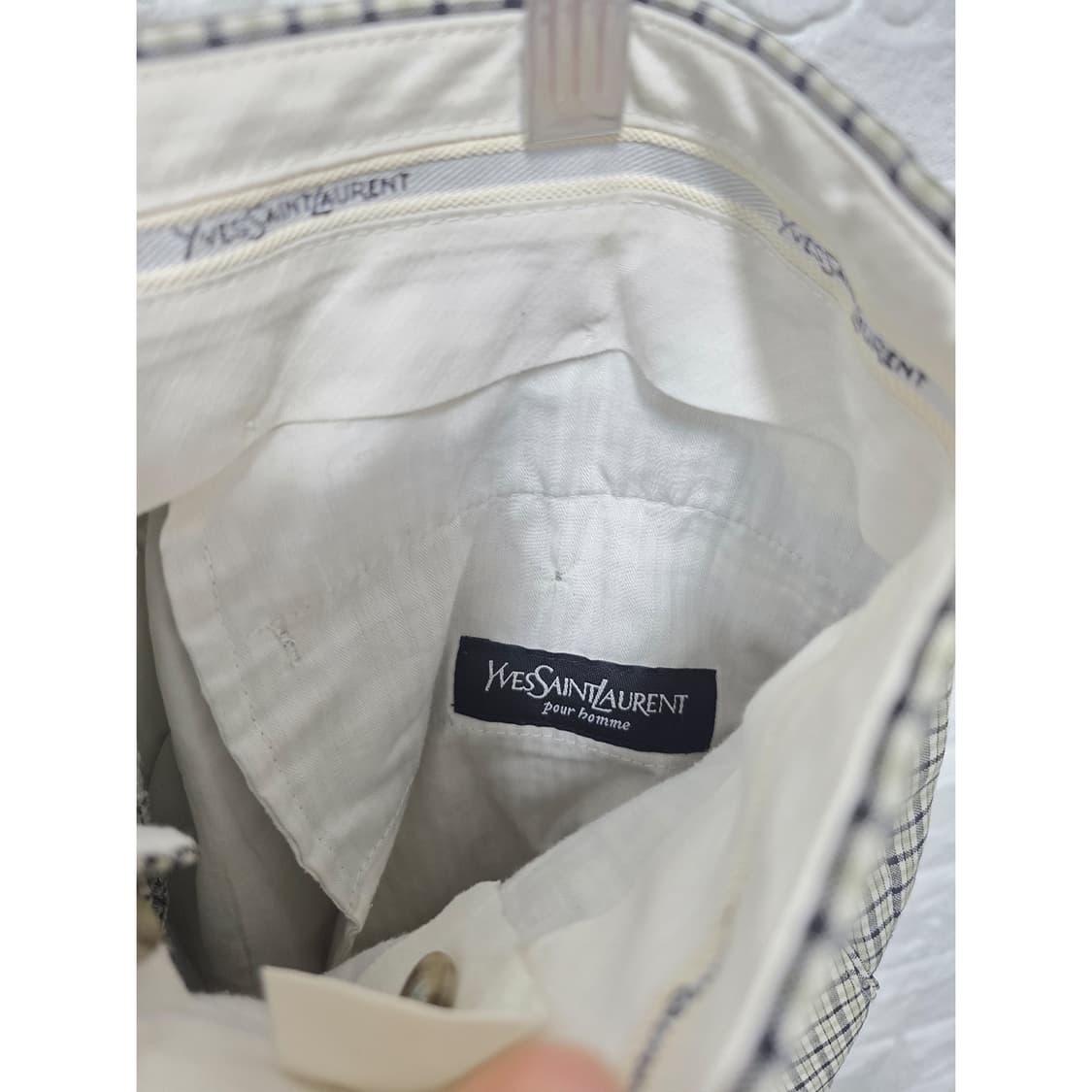 생로랑 체크 패턴 팬츠 31인치 상품이미지2