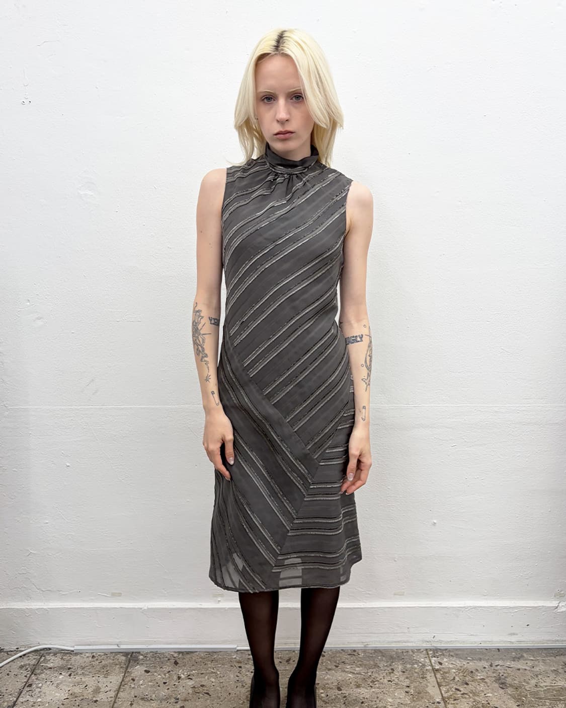 빈티지 스트라이프 드레스 상품이미지1