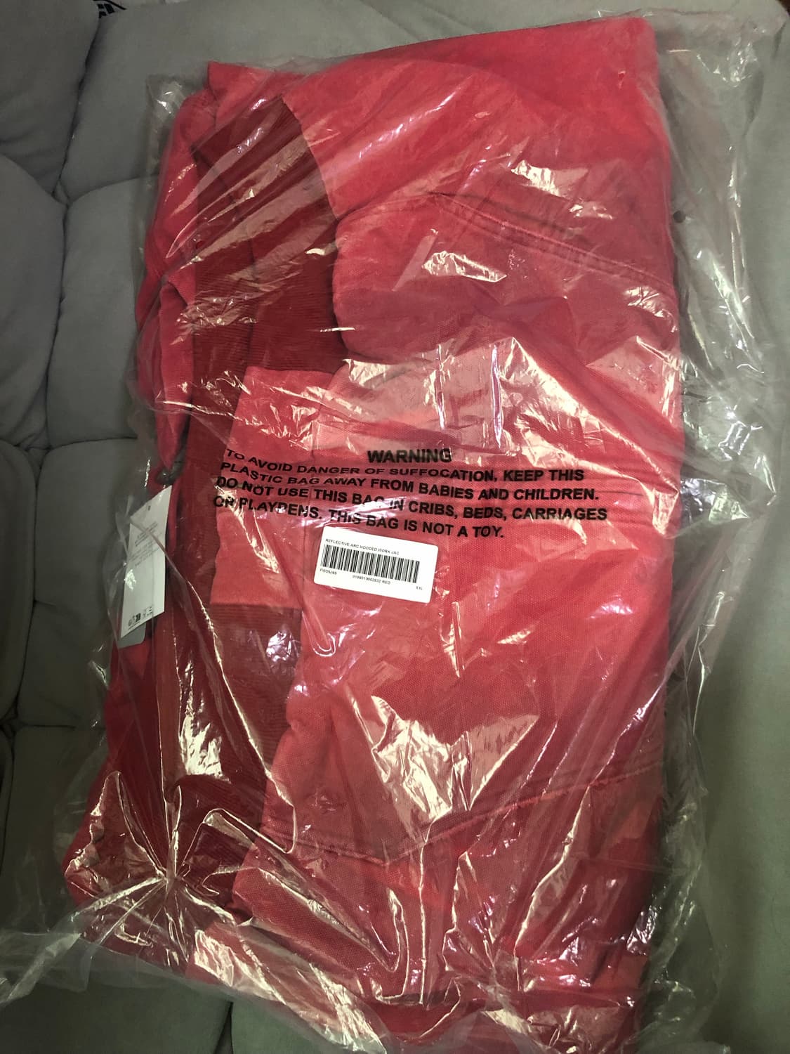 [2XL]슈프림 리플렉티브 아크 후드 워크 자켓 레드 상품이미지2