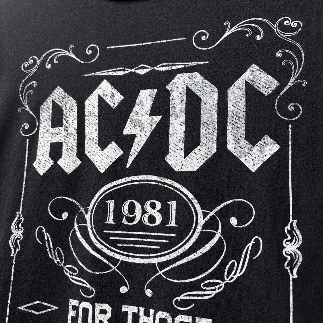AC/DC 오피셜 머천 8th 앨범아트 데미지드 그래픽 티셔츠 N1527 상품이미지6