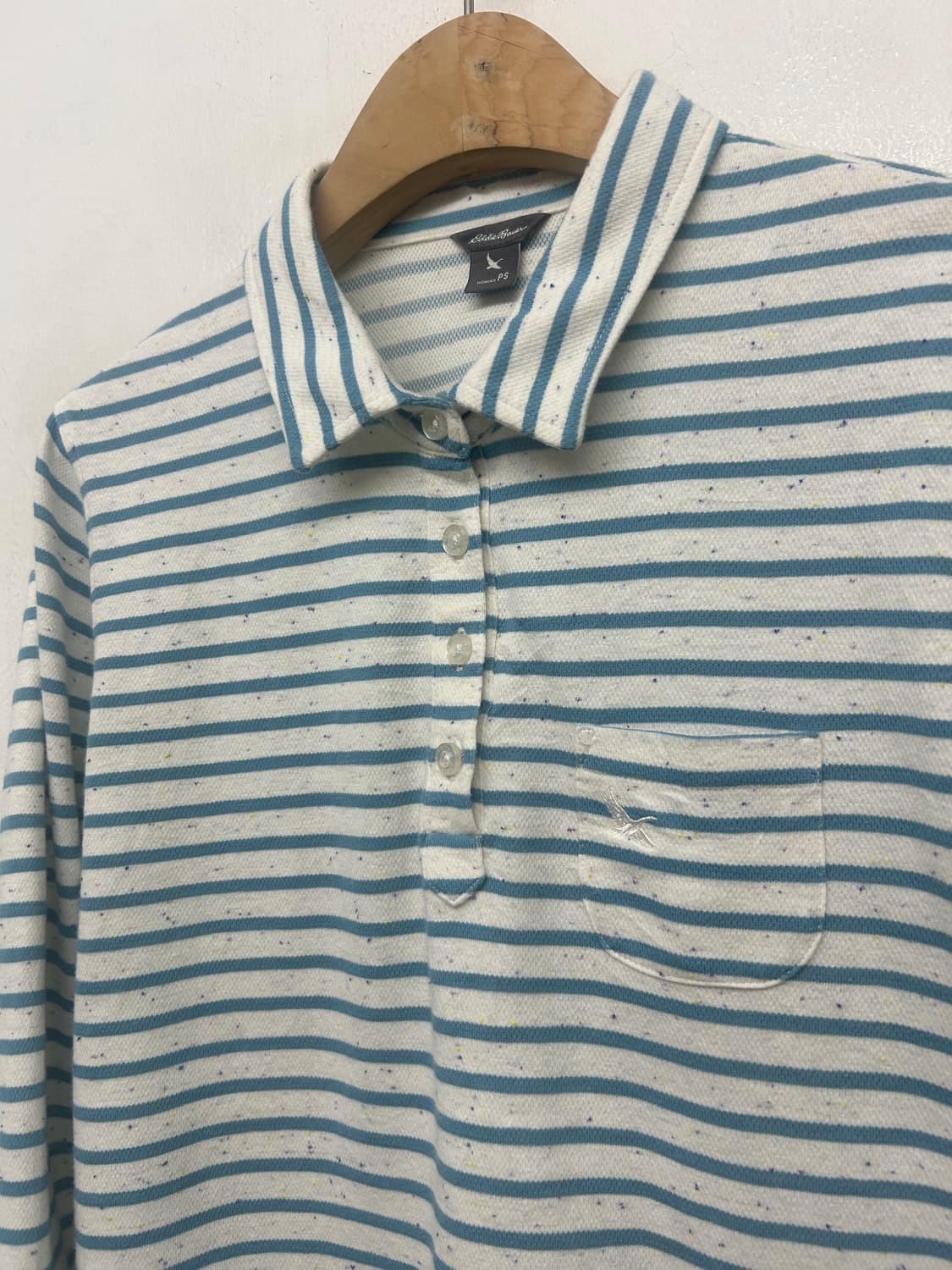 에디바우어 스트라이프 헨리넥 카라 티셔츠 상품이미지2