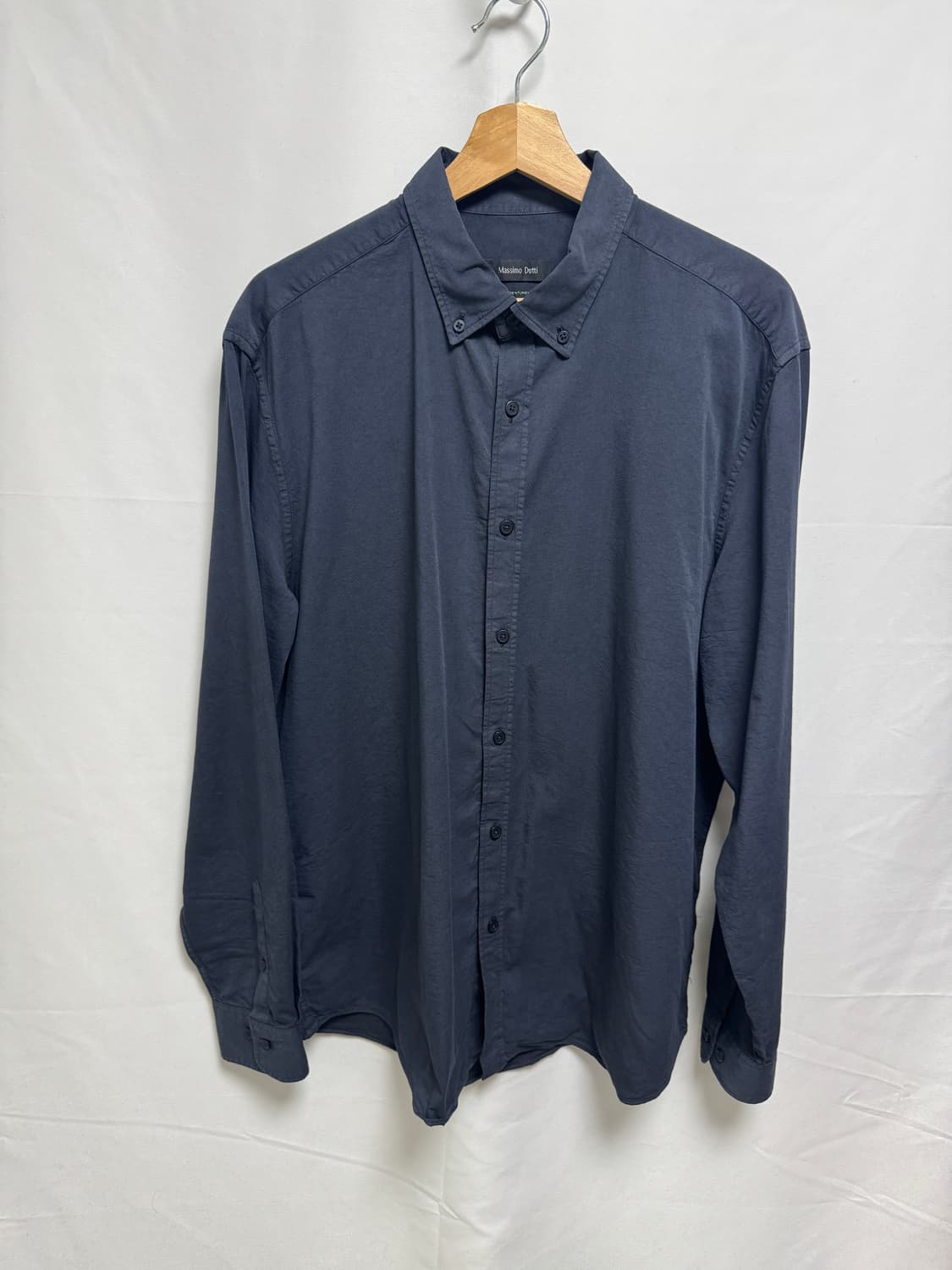 [XL] 마시모두띠 코튼 블랜드 레귤러핏 트윌 셔츠 DARK GREY 상품이미지1