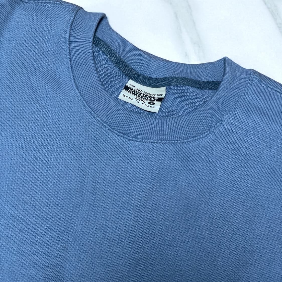 소버먼트(SOVEMENT) 스카이 블루 스웨트 맨투맨 M 상품이미지2