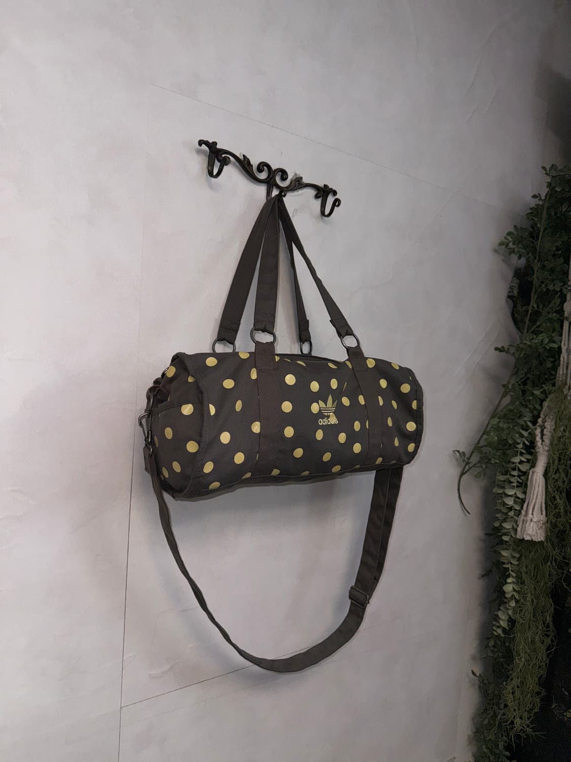 Adidas yellow brown dot boston bag 상품이미지2