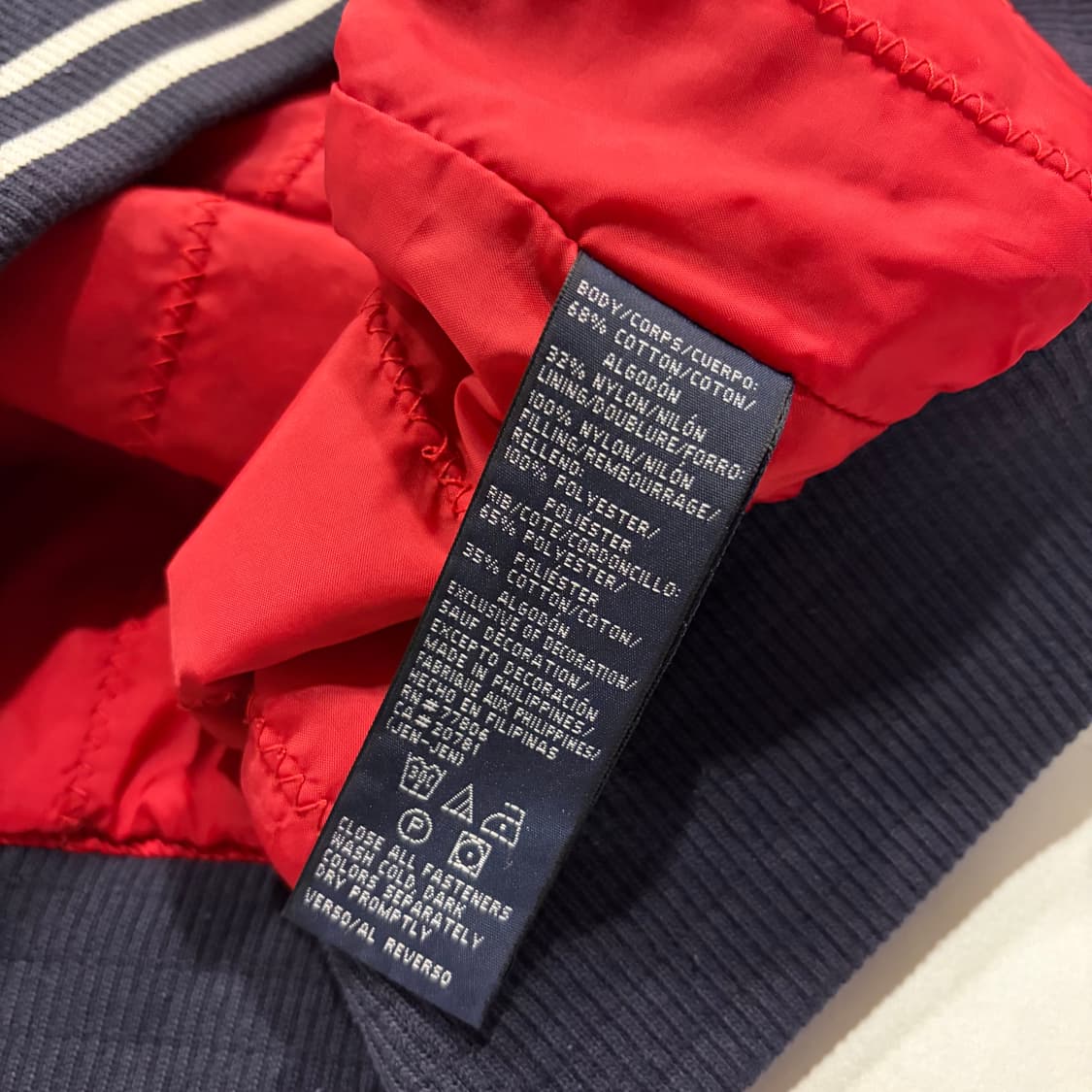 [L] 06s 타미힐피거 스포츠 올드스쿨 네이비 봄버 자켓 D710 상품이미지6