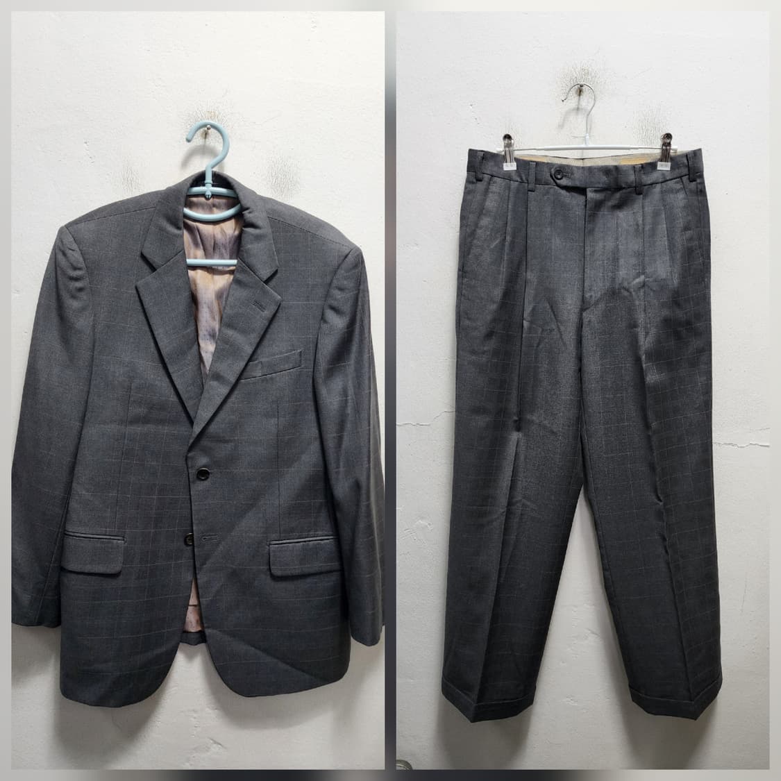 90s 빈티지 제냐 원단  wool 수트셋업 상품이미지1