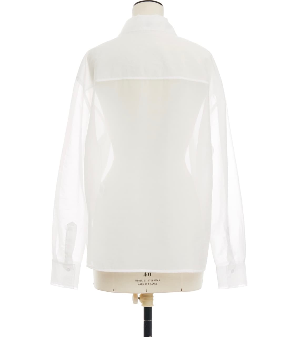 더일마 DELA SHEER BLOUSE - 화이트 상품이미지2