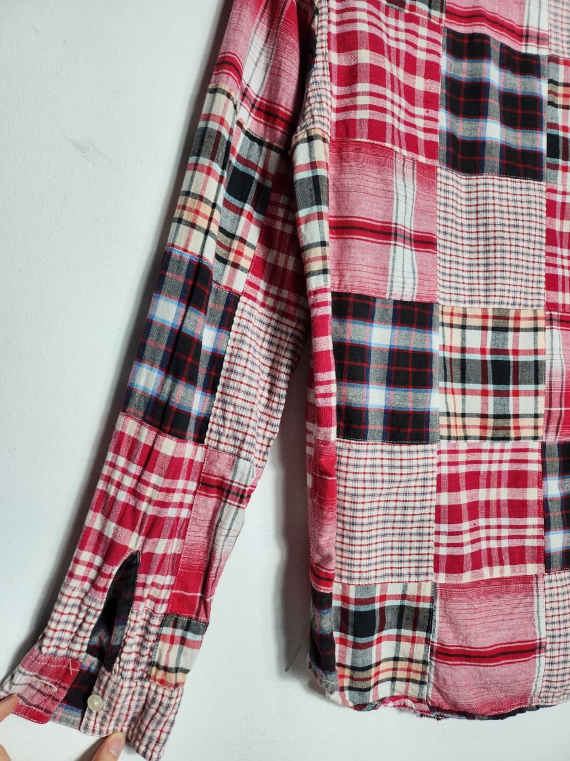 빈티지 패치워크 체크 셔츠 상품이미지4