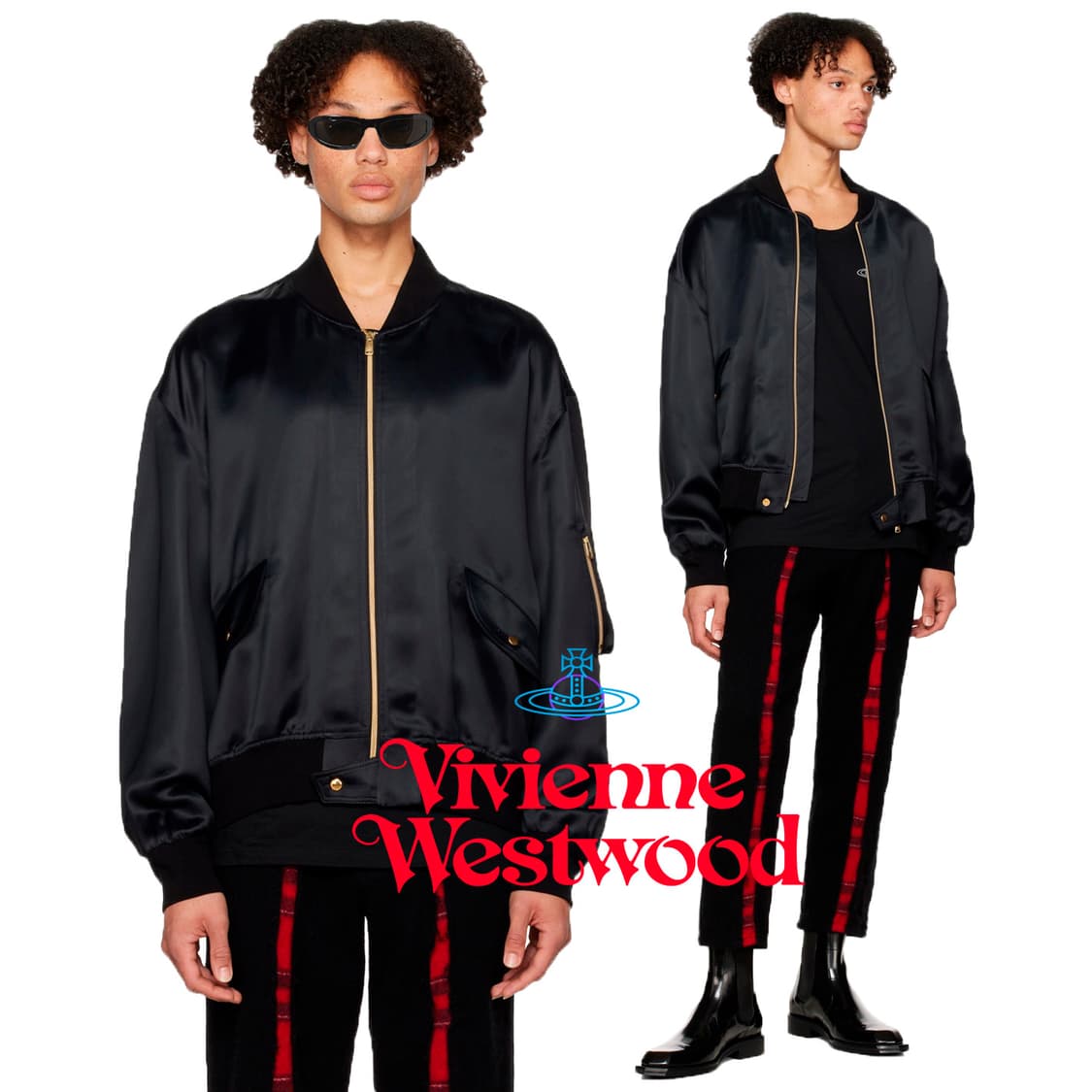 비비안/자수 ma-1 봄버 블루종 상품이미지3