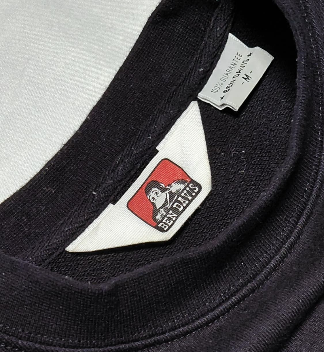 [M] 벤 데이비스(Ben Davis) 백로고 헤비웨이트 맨투맨 블랙 상품이미지4