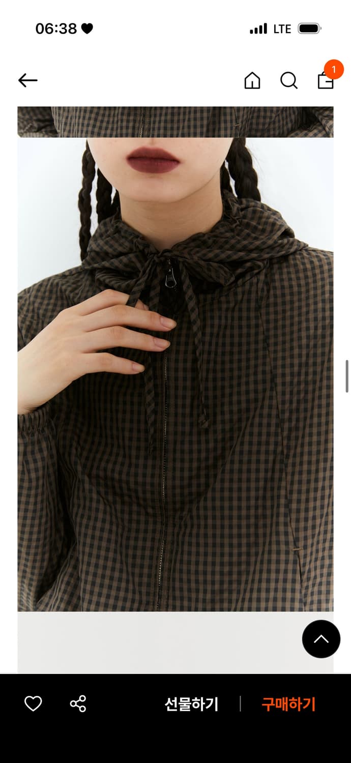 버뮬라 glossy hoodie anorak (khaki brown) 상품이미지2