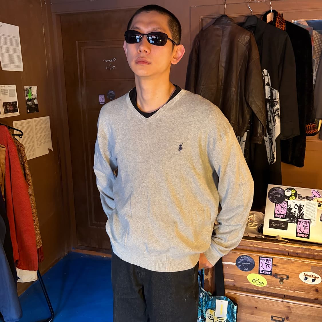 POLO RALPH LAUREN V-NECK COTTON KNIT 상품이미지1