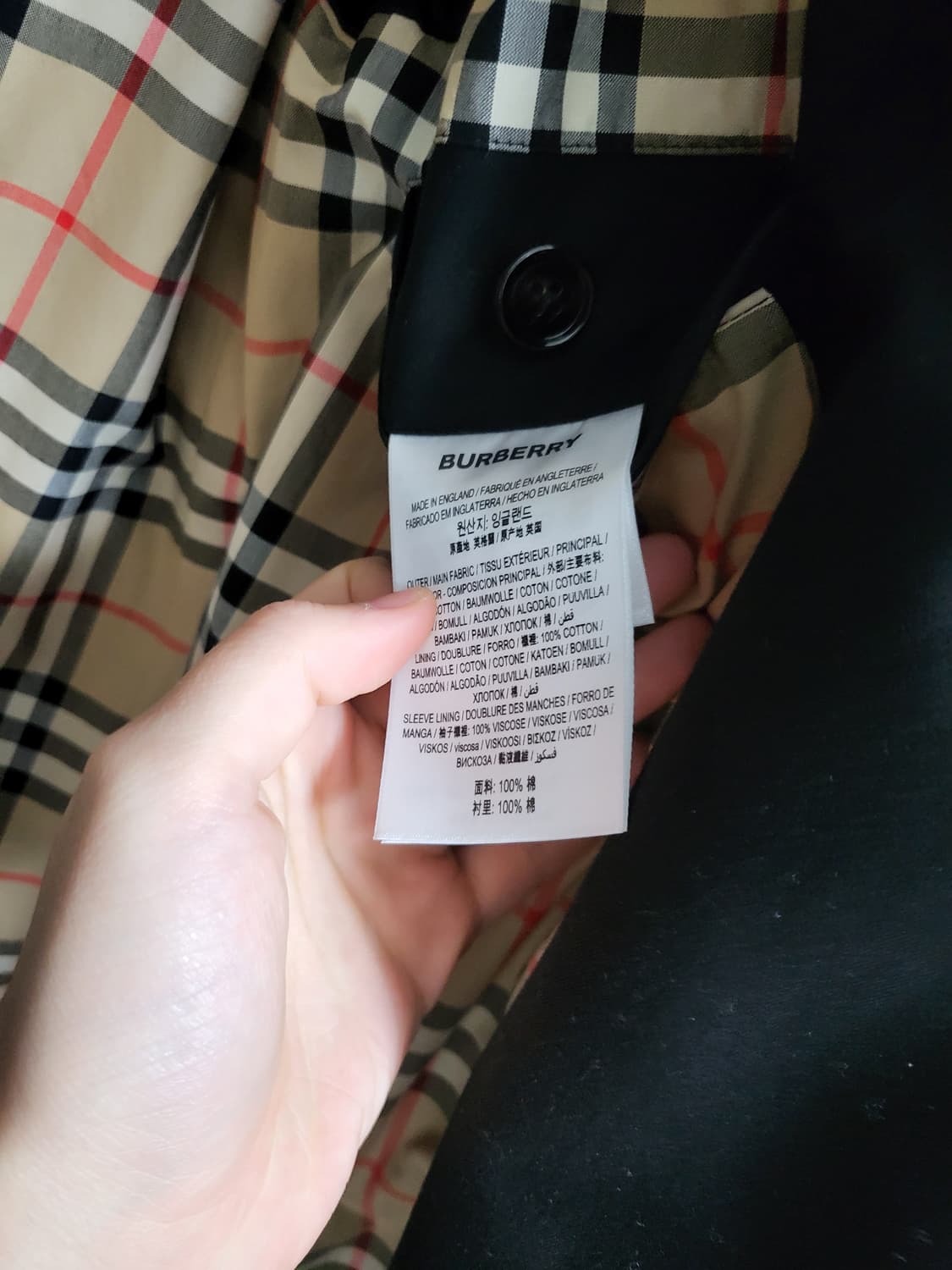 버버리 신형 체크 개버딘 카코트 48 상품이미지6