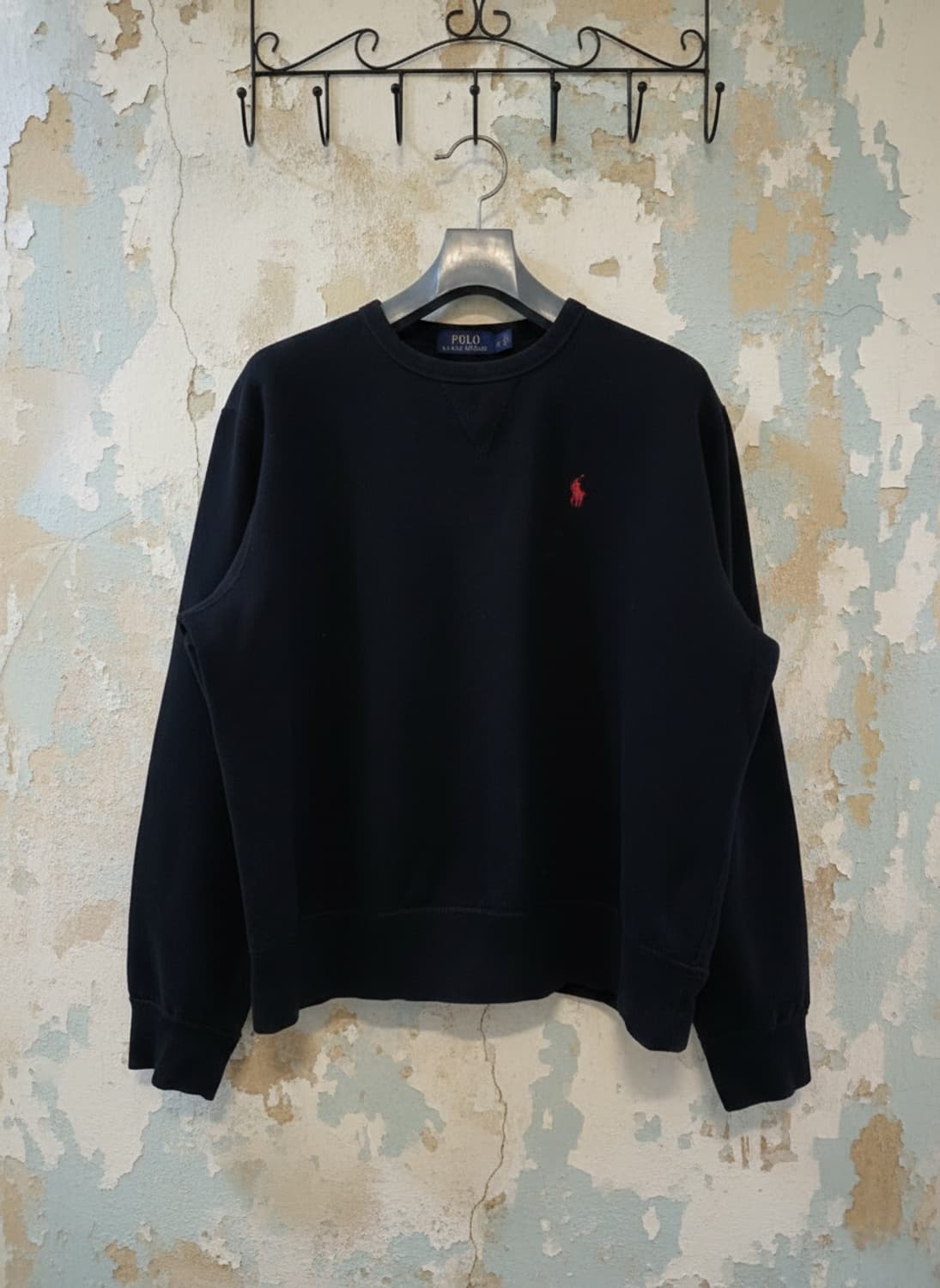 폴로 랄프로렌 블랙 레드포니 맨투맨 L/G 상품이미지1