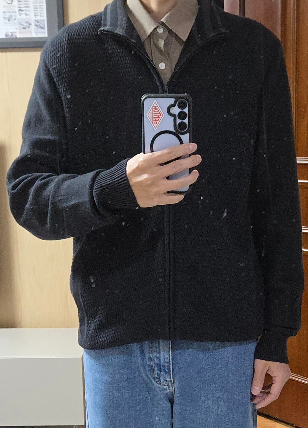 (착샷) 캘빈클라인 집업 니트 가디건 상품이미지8