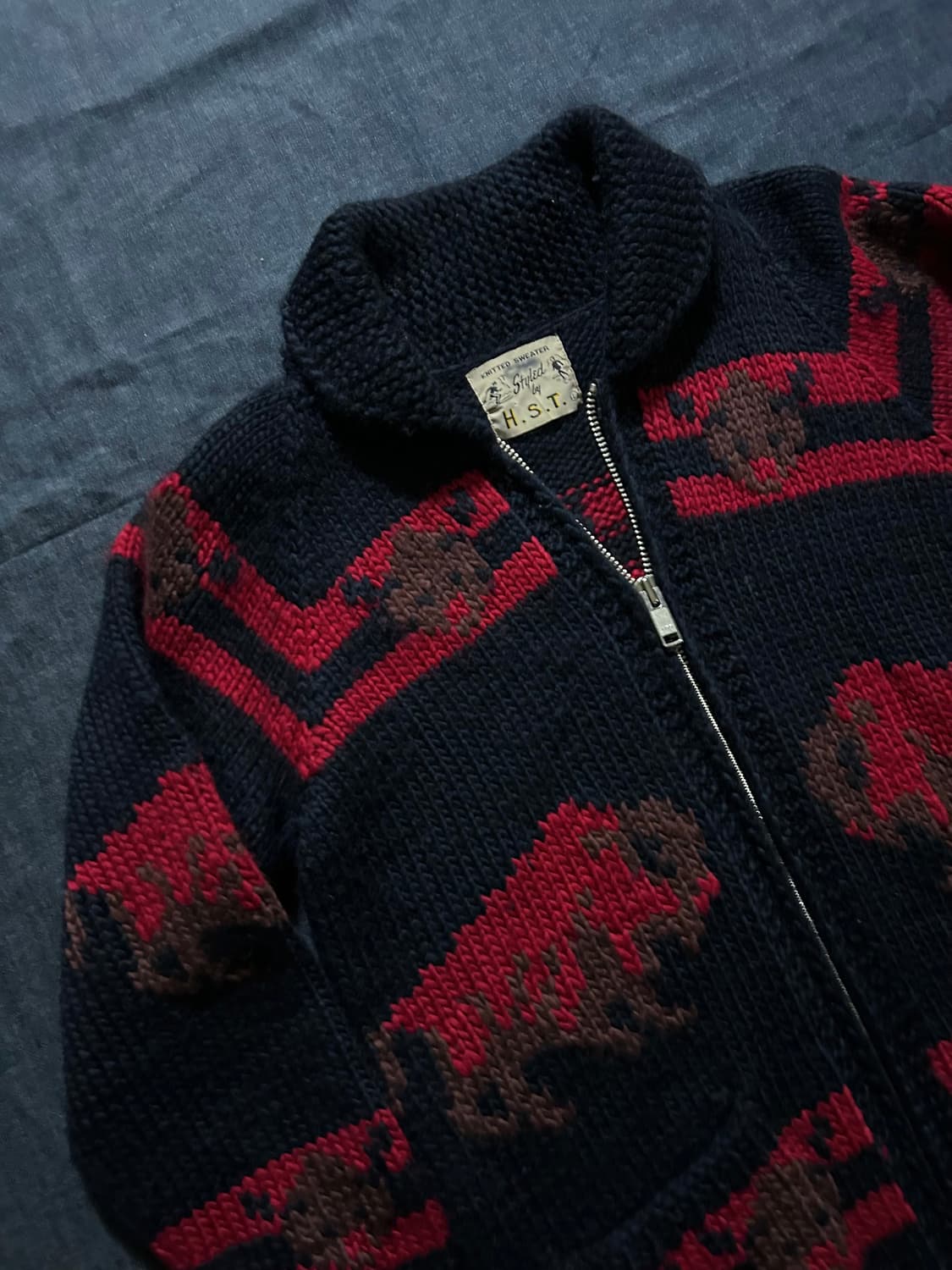 Styled by H.S.T 빈티지 코위찬 스웨터 상품이미지3