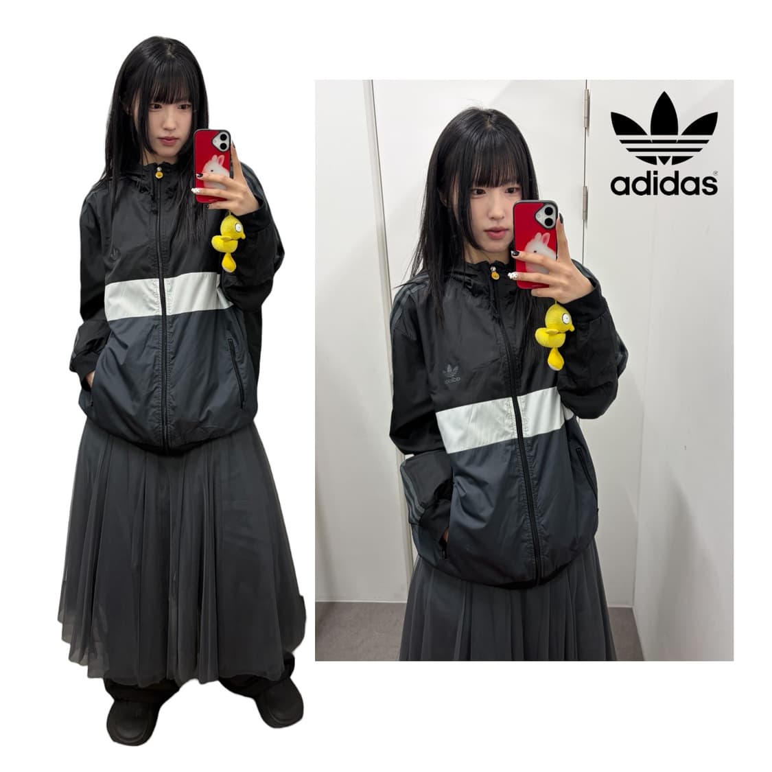 아디다스 배색 바람막이 상품이미지1