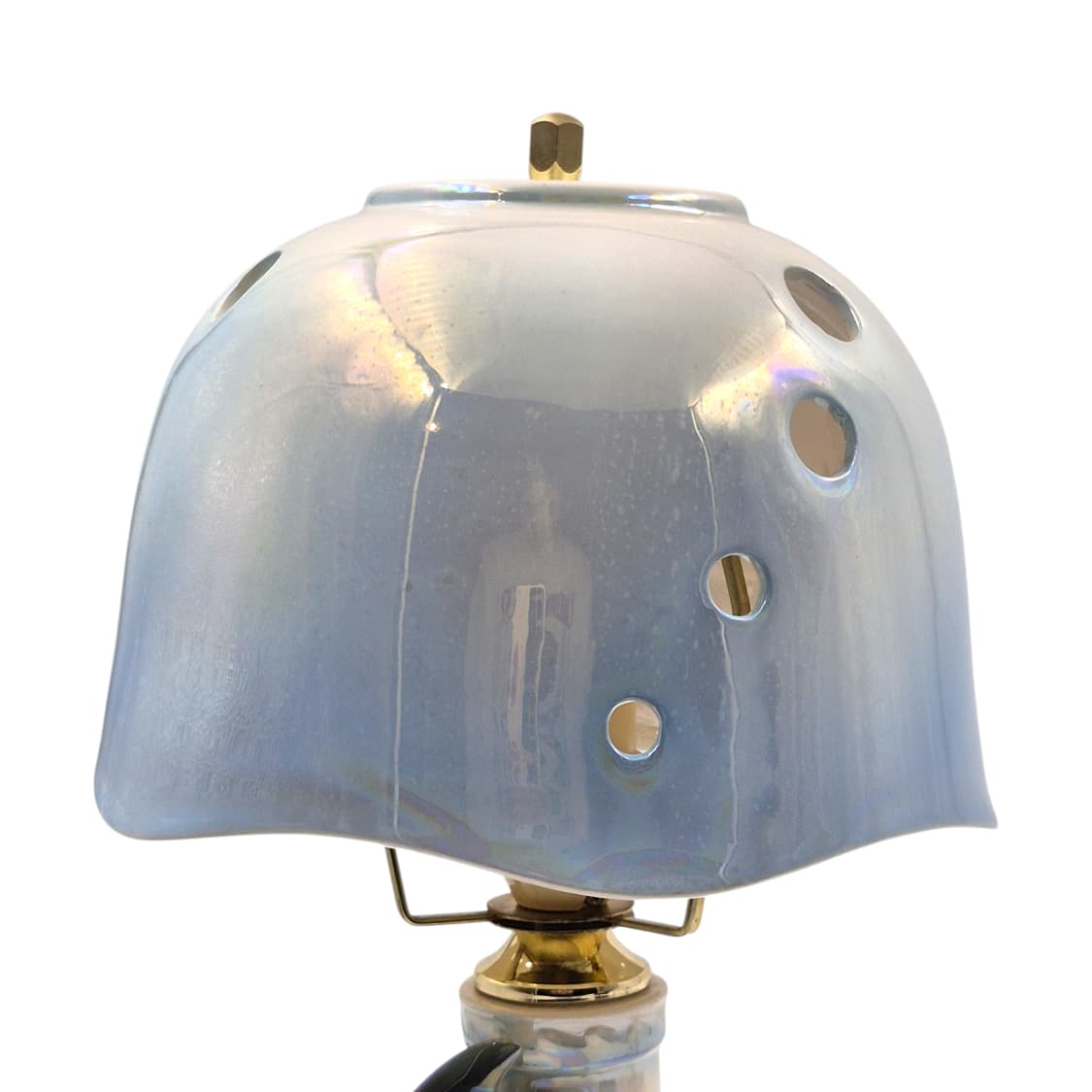 80s 가토 공예 도자기 돌고래 오로라 스탠드 램프 상품이미지3