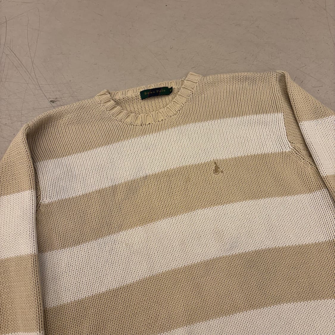 빈폴 투톤 스트라이프 스몰로고 니트 상품이미지2