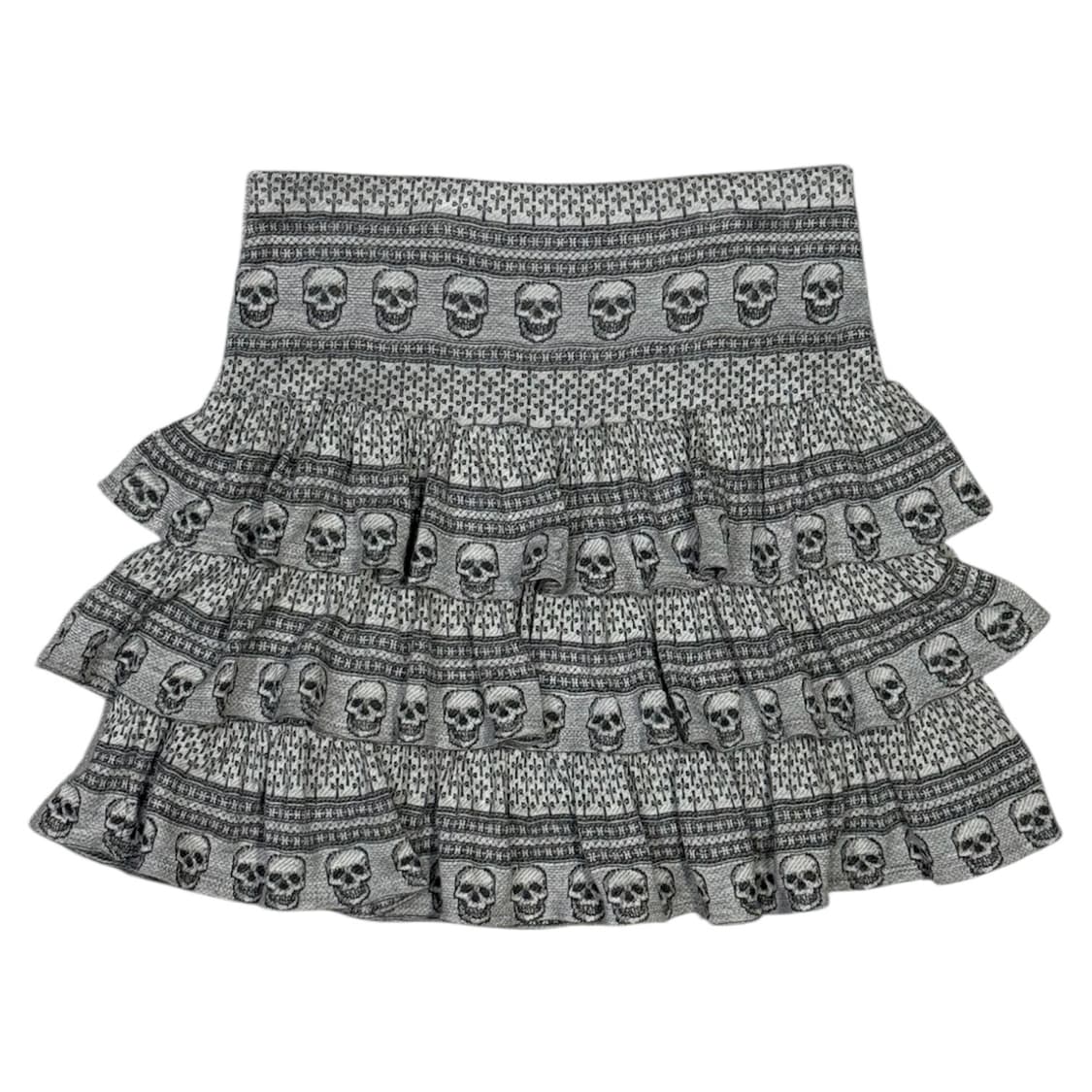 히스테릭 글래머 아카이브 3단 프릴 해골 패턴 스커트 치마 상품이미지1
