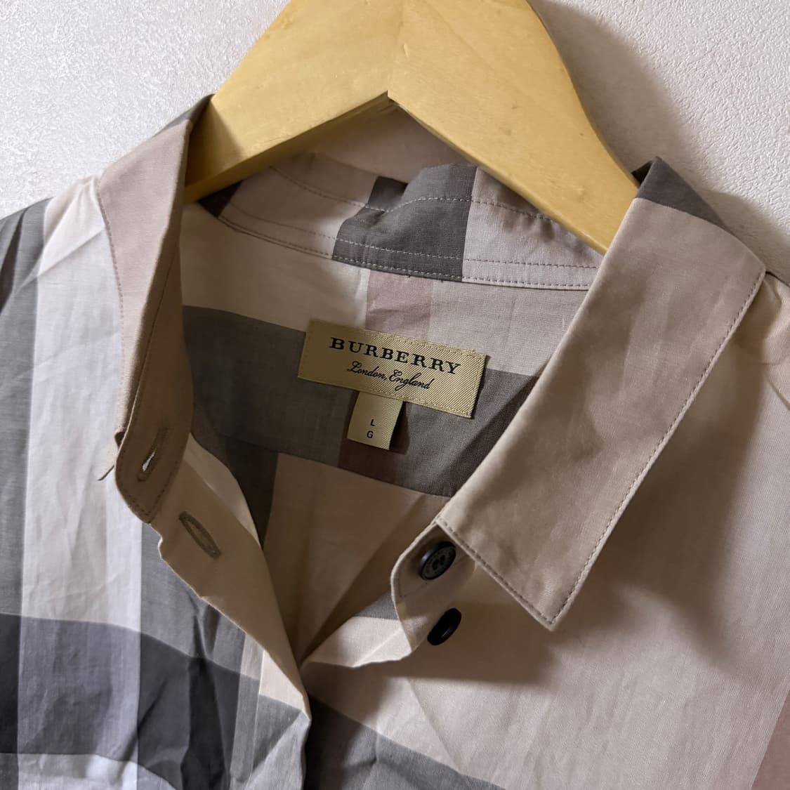 버버리 남성 노바체크 패턴 긴팔 셔츠 L (남성 100) 상품이미지5