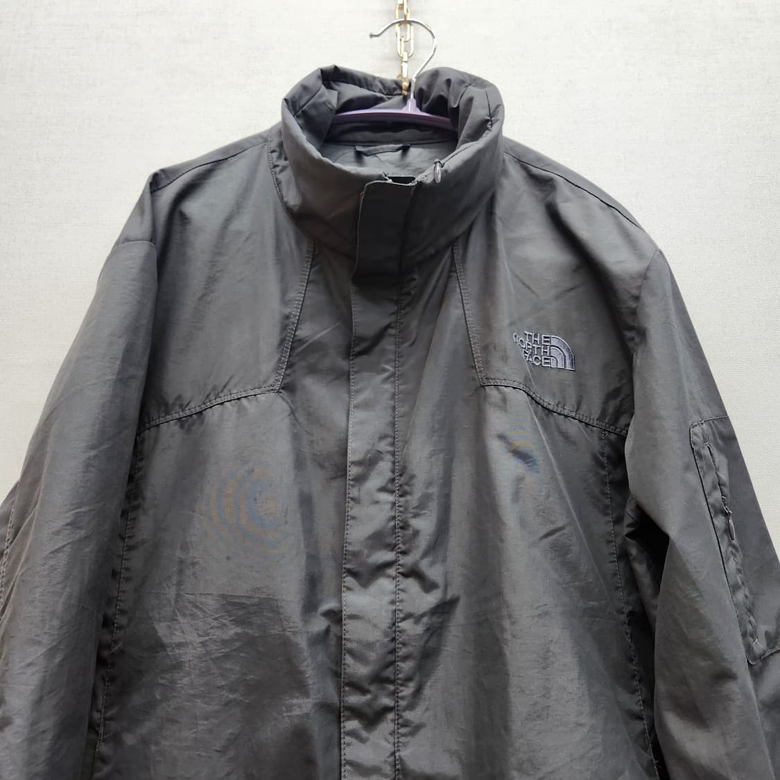 노스페이스 로고 사이드포켓 스트링 바람막이 L(L) 상품이미지2