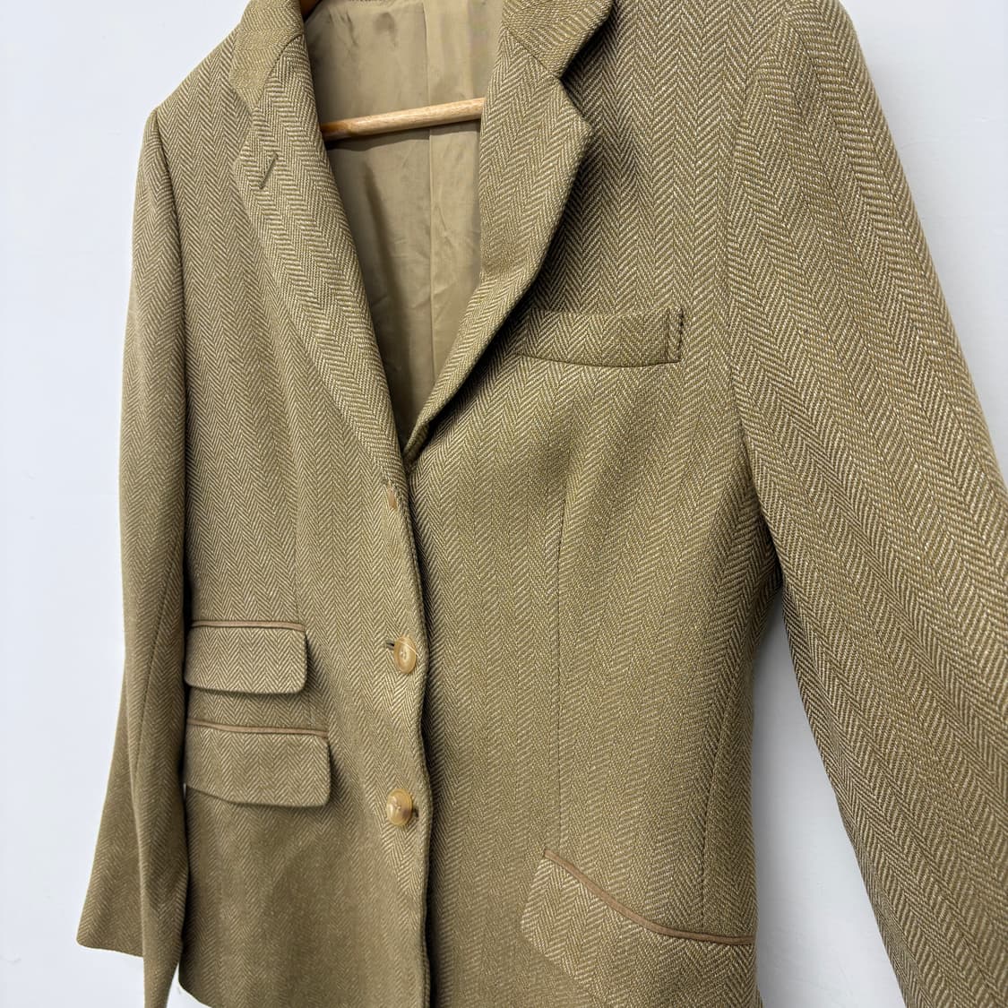 아쿠아스큐텀 헤링본 자켓 여성 S 상품이미지3