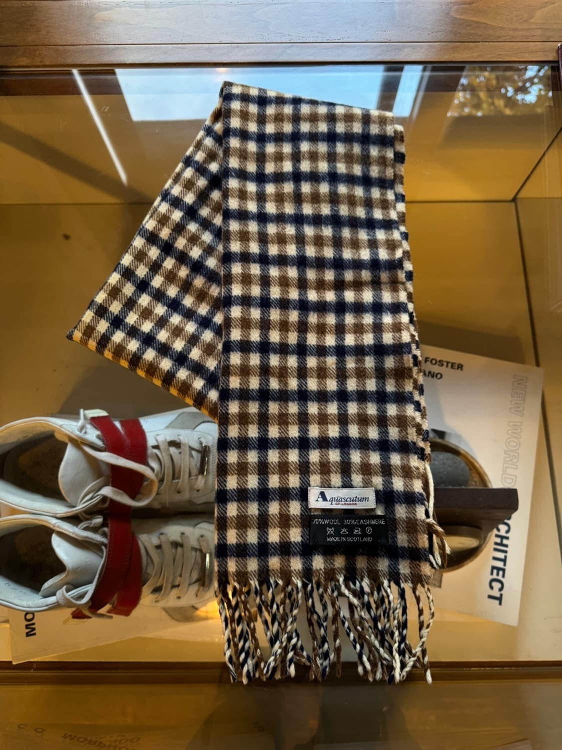 아쿠아스큐텀 캐시미어 혼방 머플러  상품이미지6