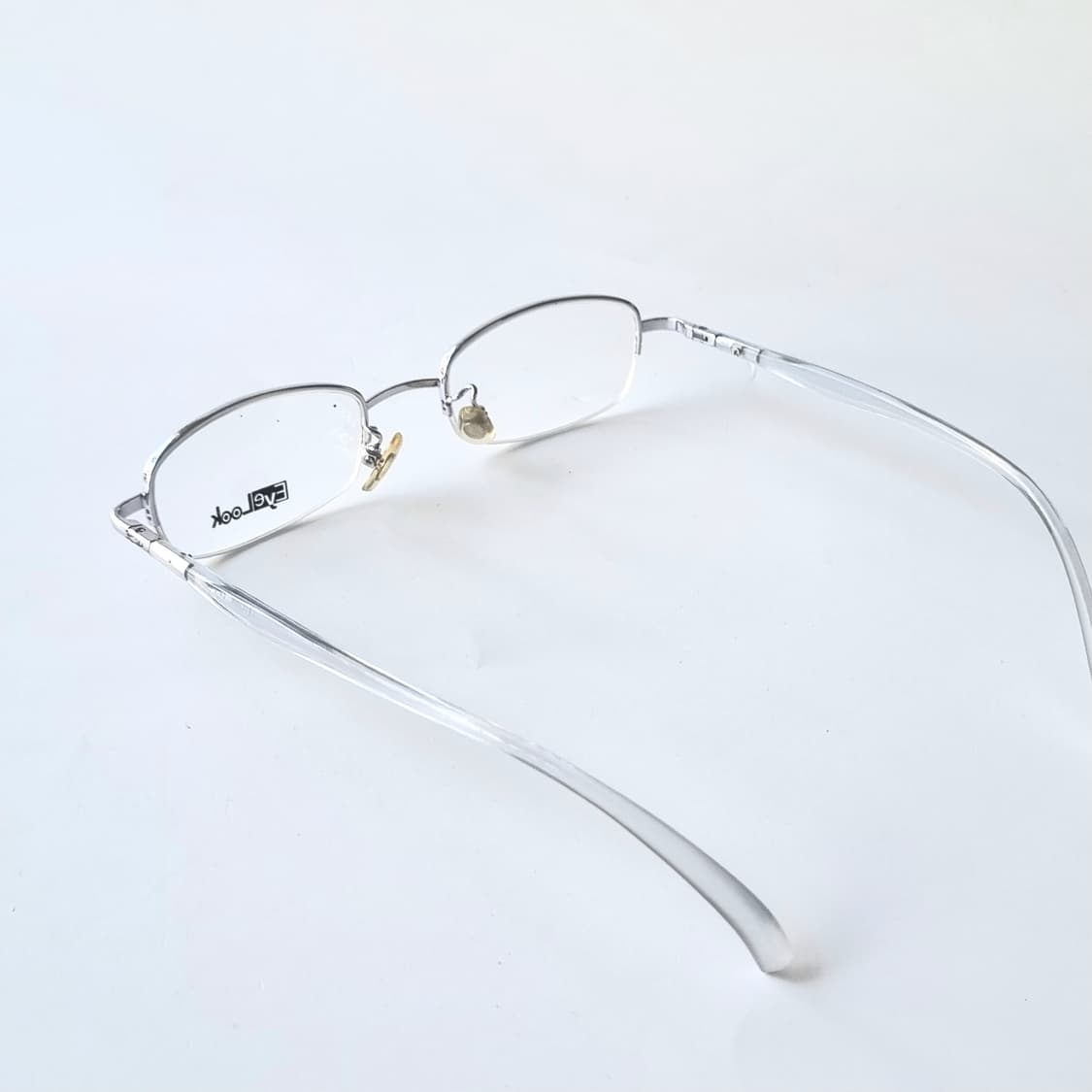 데드스탁 빈티지 실버 메탈 하프림 안경테 776 상품이미지4