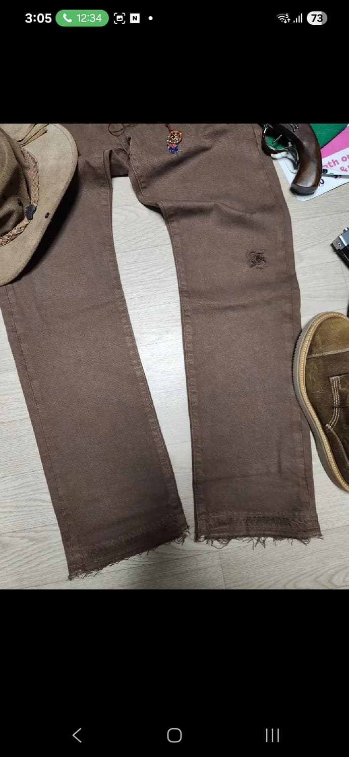 (새상품)LEVIS 551z 브라운 진 밑단 컷 오프 상품이미지5