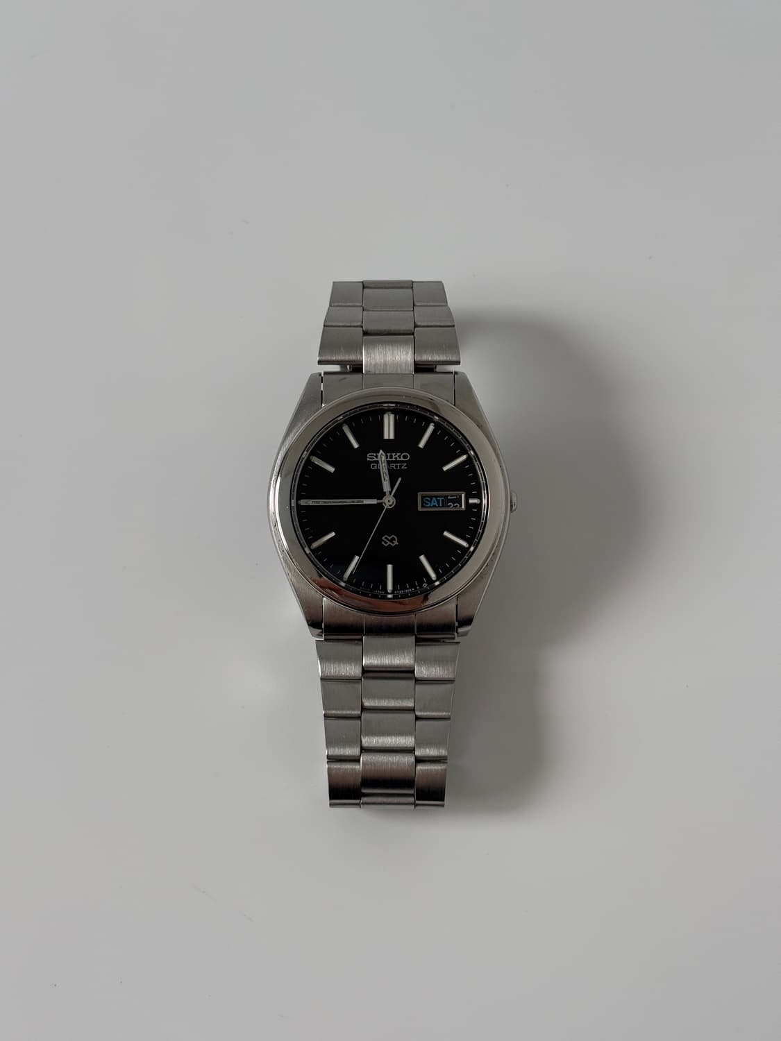세이코 1990년대 SQ 블랙 다이얼 실버 쿼츠 남성 상품이미지3