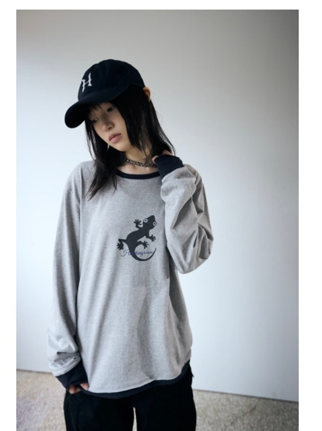 해칭룸 도마뱀 Lizard Ringer Tee, size(2)S 상품이미지1