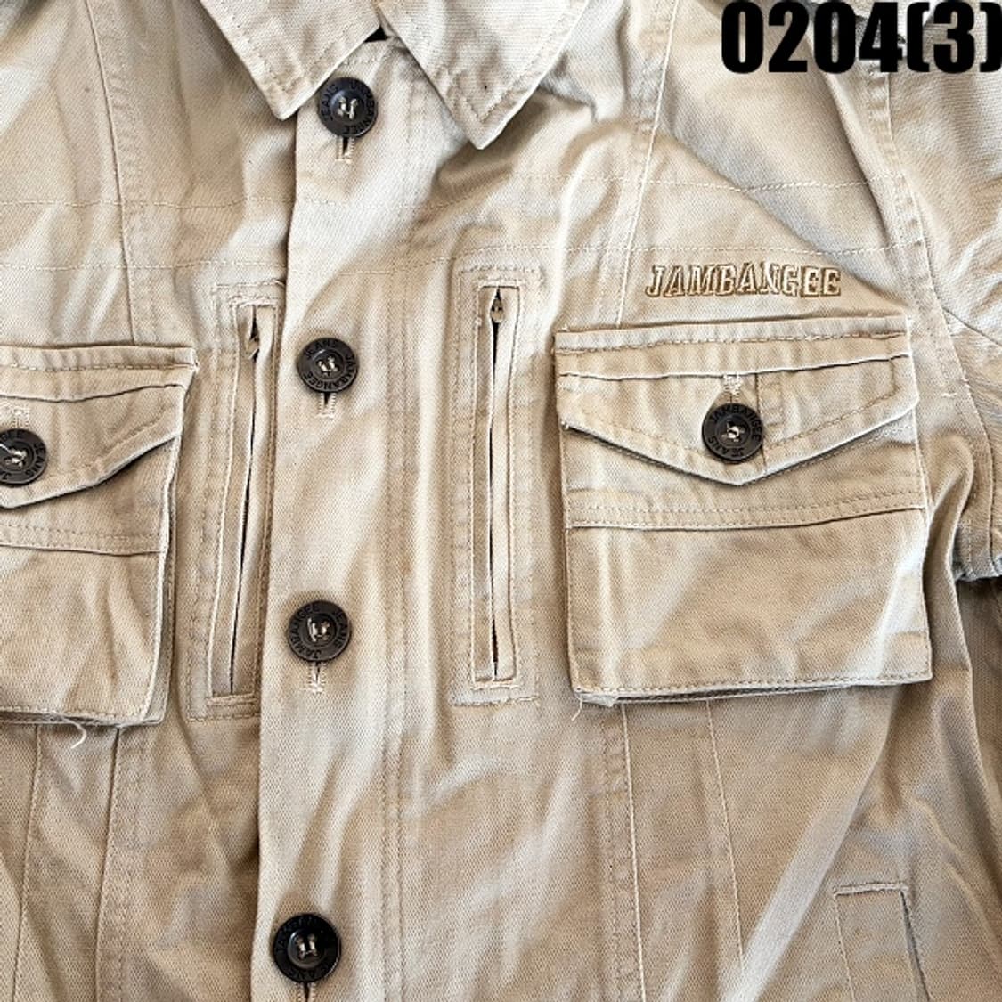 [100] 잠뱅이 베이지 견장 디테일 야상 자켓 0204(3) 상품이미지4